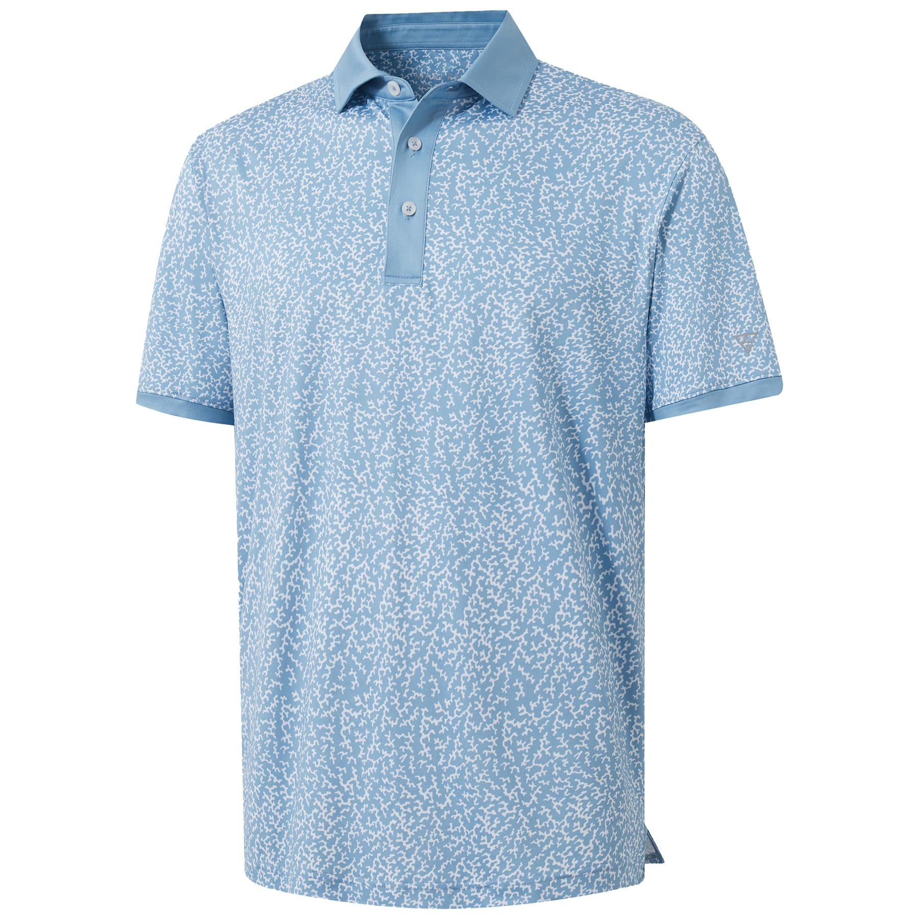 M MAELREG Golf Polo Shirts for Men Dry Fit Performance Lightweight Printing Contrast Collar Mens Golf Shirts Short Sleeve