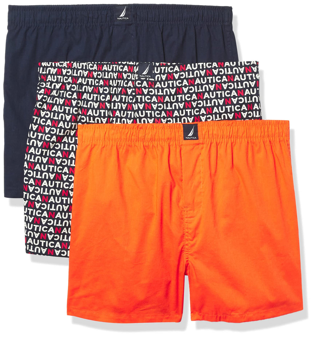 Nautica Men's Classic Cotton 3-Pack Woven Boxers