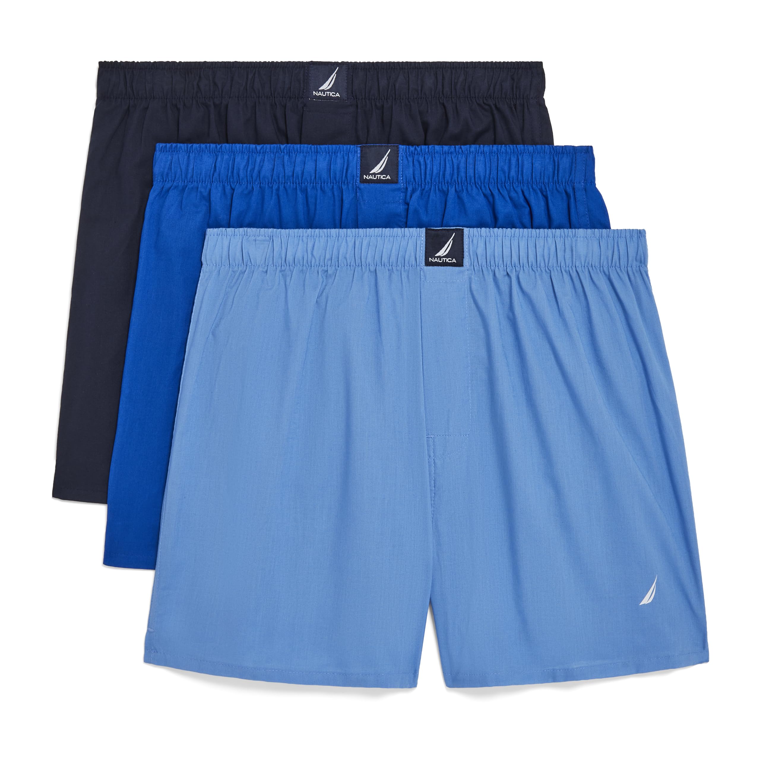 Nautica Men's Classic Cotton 3-Pack Woven Boxers