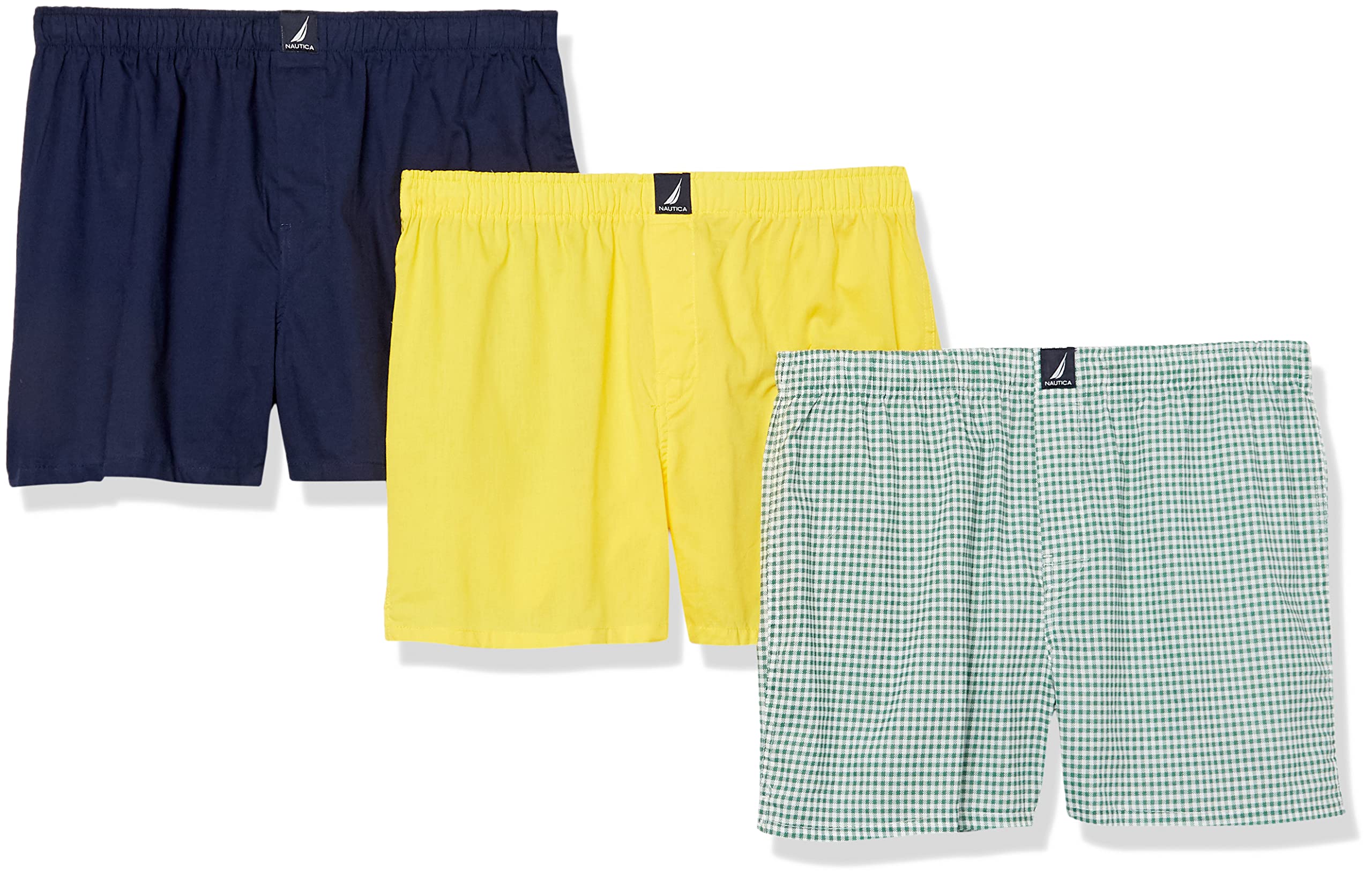 Nautica Men's Classic Cotton 3-Pack Woven Boxers