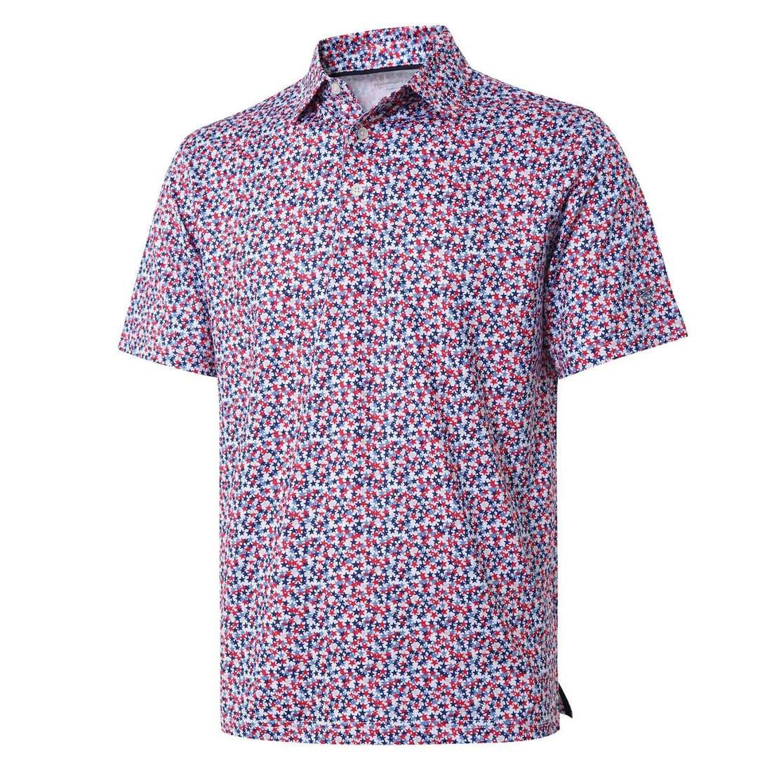 Golf Shirts for Men Dry Fit Short Sleeve Print Performance Moisture Wicking Polo Shirt