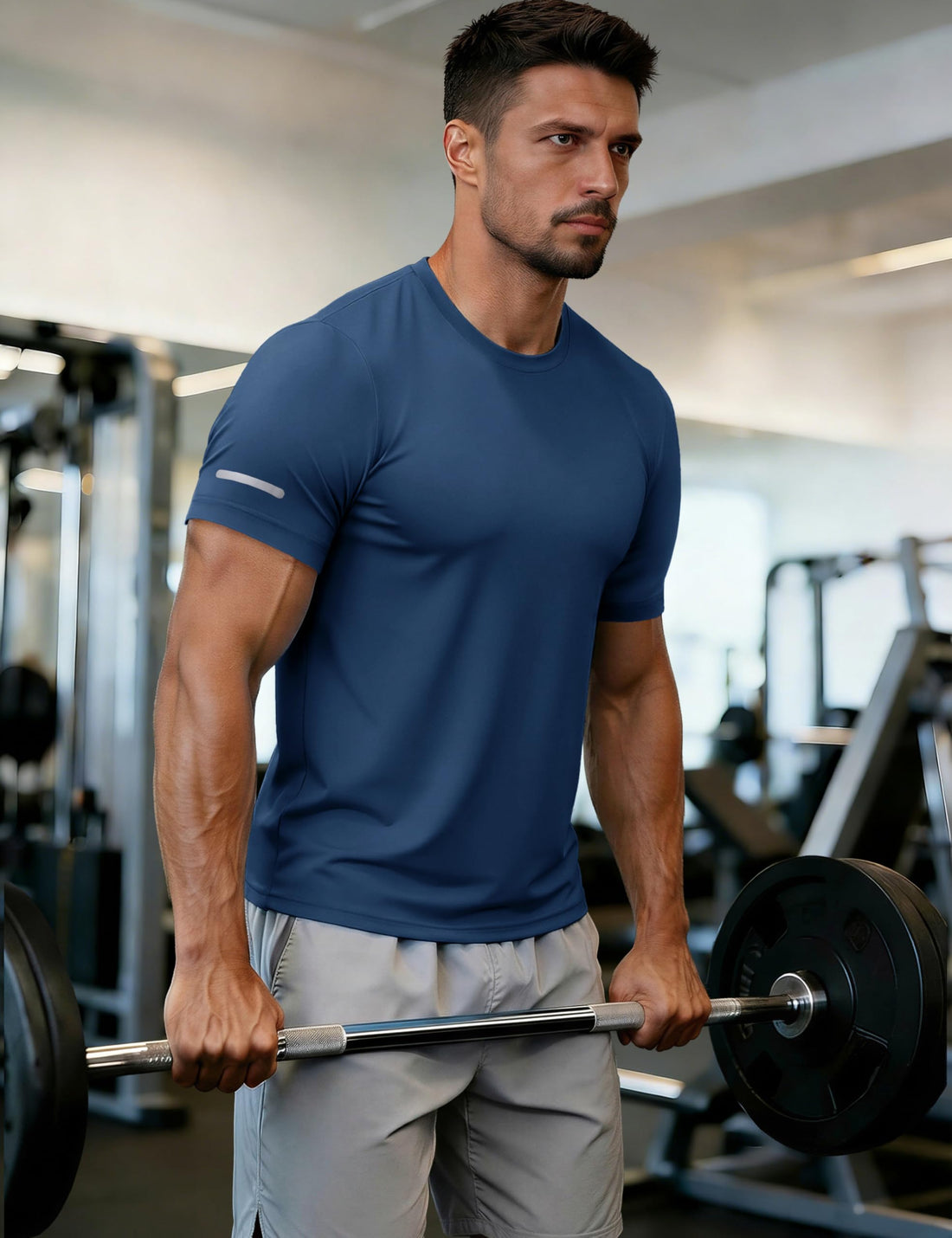 MAGCOMSEN Mens Workout Shirts Dry Fit Sun Protection Athletic Short Sleeve Shirt UPF 50+ Gym Running Swim Rash Guard Top
