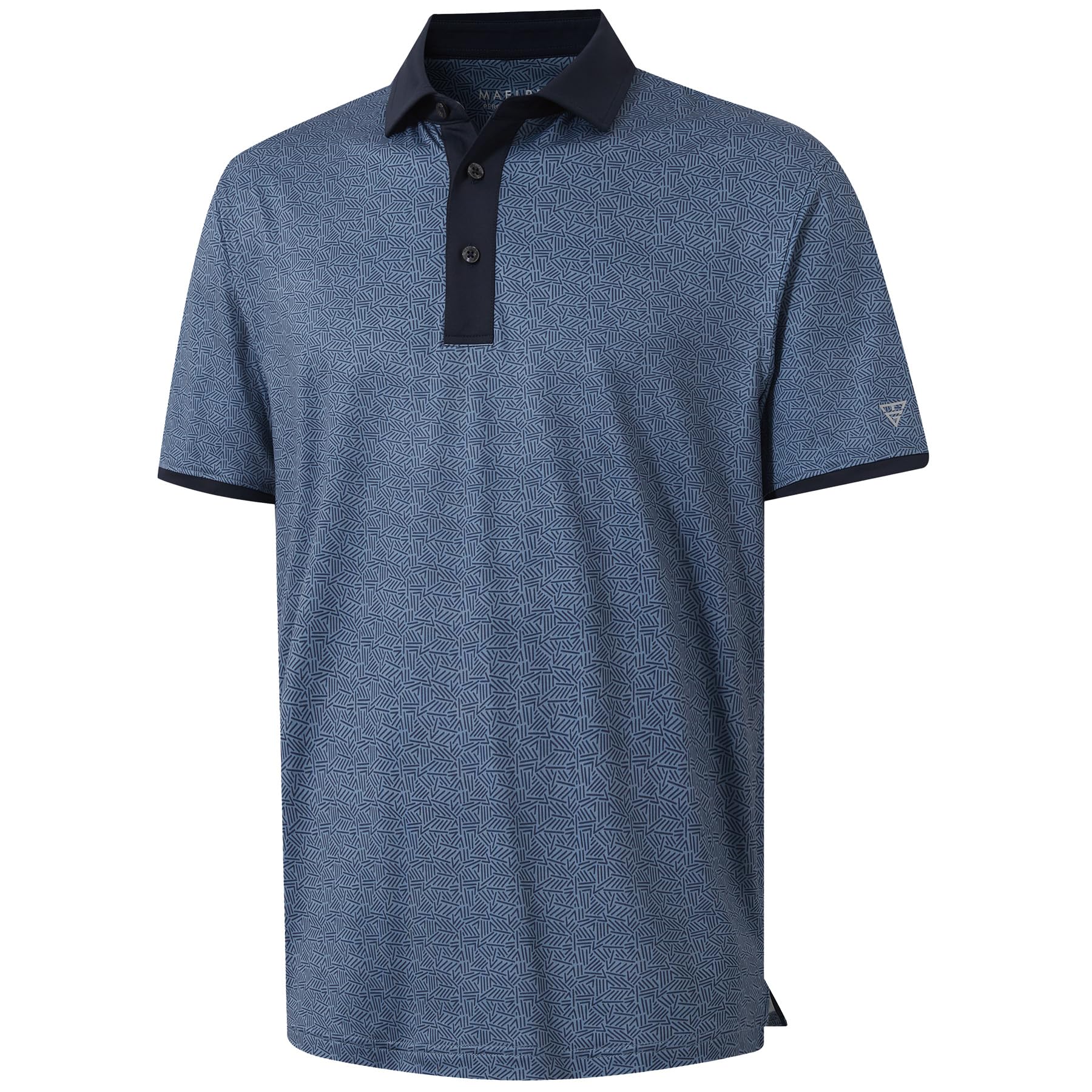 M MAELREG Golf Polo Shirts for Men Dry Fit Performance Lightweight Printing Contrast Collar Mens Golf Shirts Short Sleeve