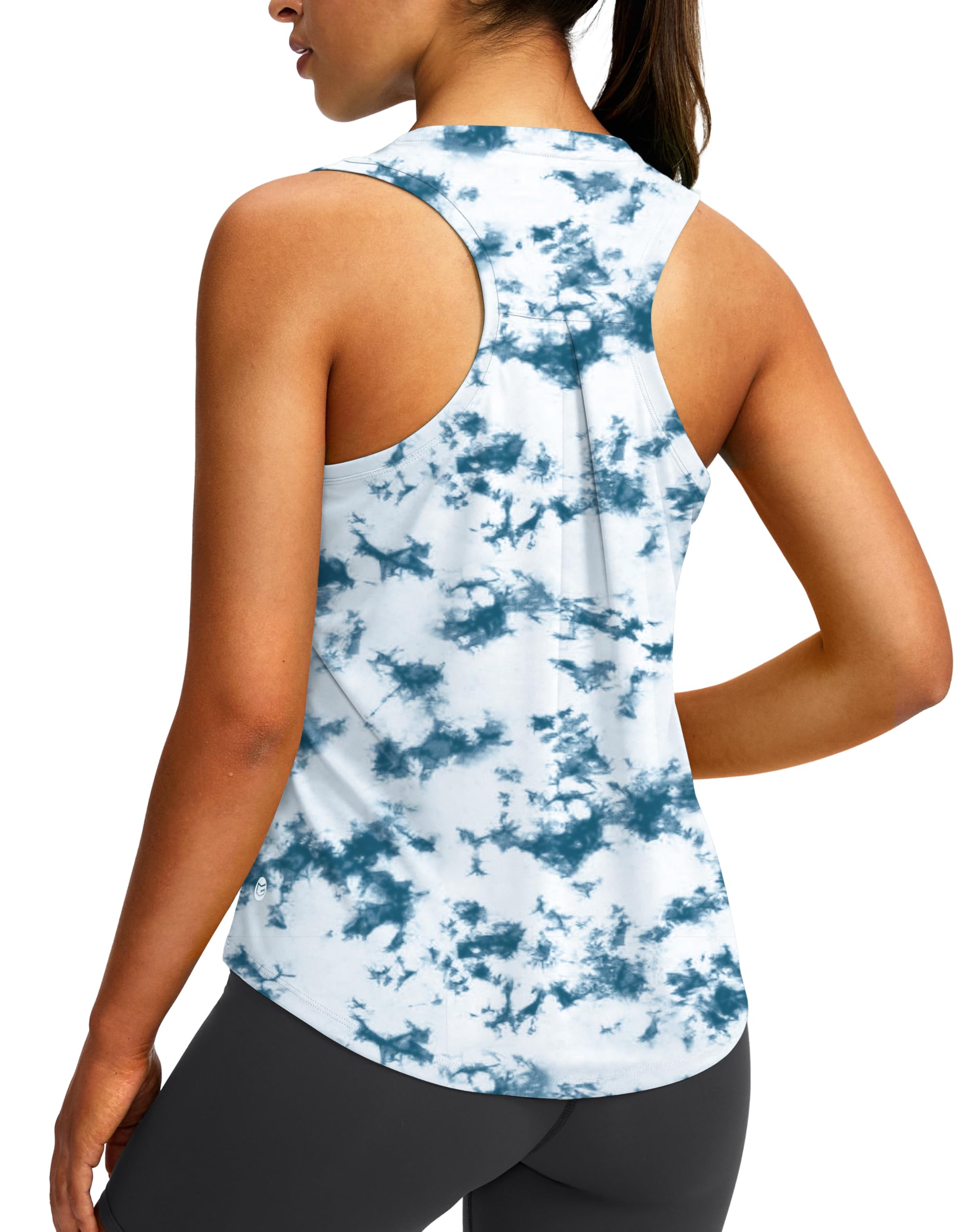 Women's Workout Tops Racerback Athletic Tank Tops Sleeveless Loose Fit Yoga Running Gym Shirts for Women
