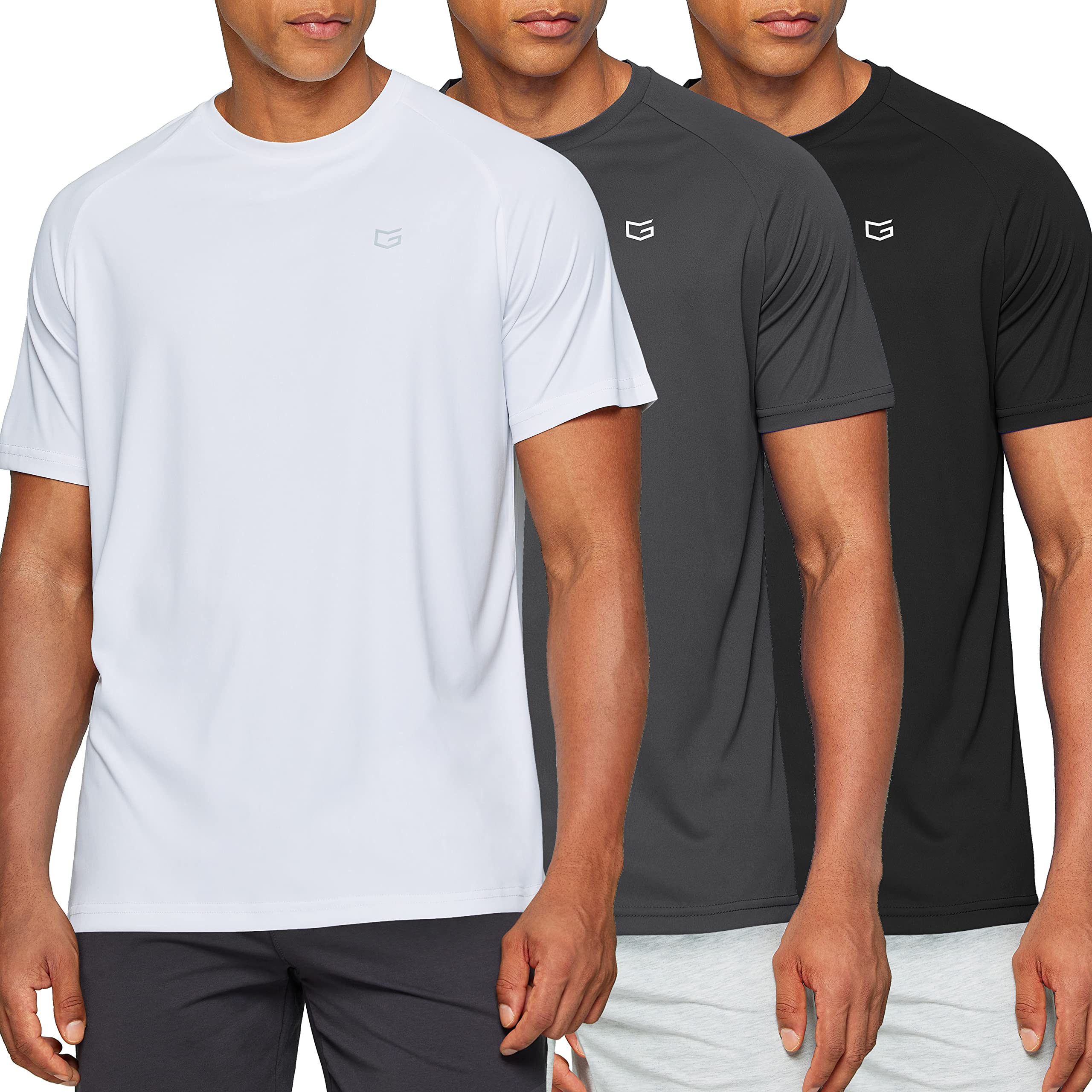 G Gradual Men's Workout Quick Dry T-Shirts Short Sleeve Lightweight Cooling Gym Shirts Tee for Running, Beach, Hiking