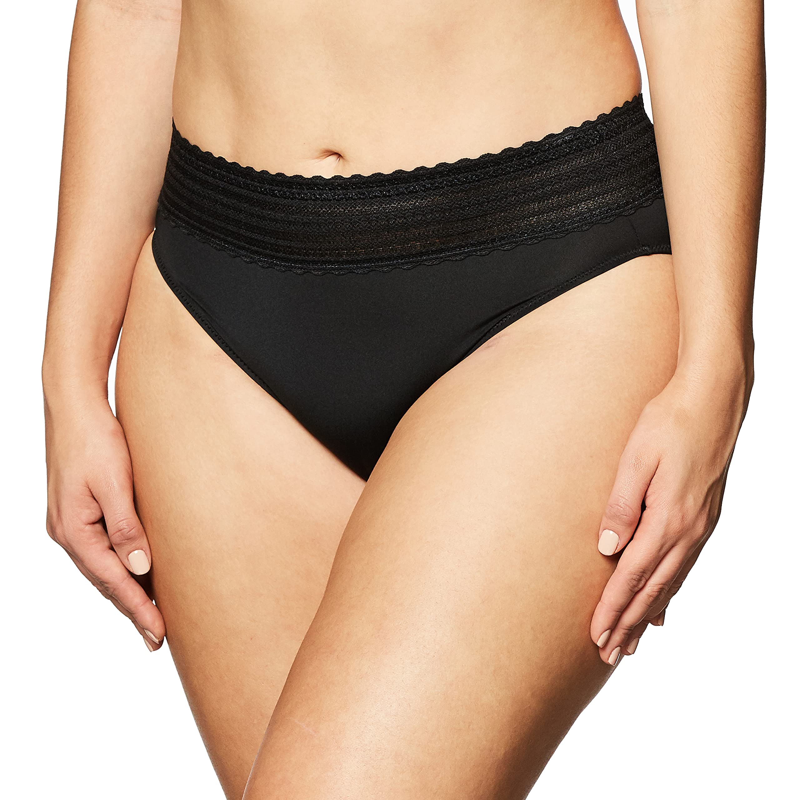 Warner's Women's No Pinching, No Problems Dig-Free Comfort Waist with Lace Microfiber Hi-Cut 5109J