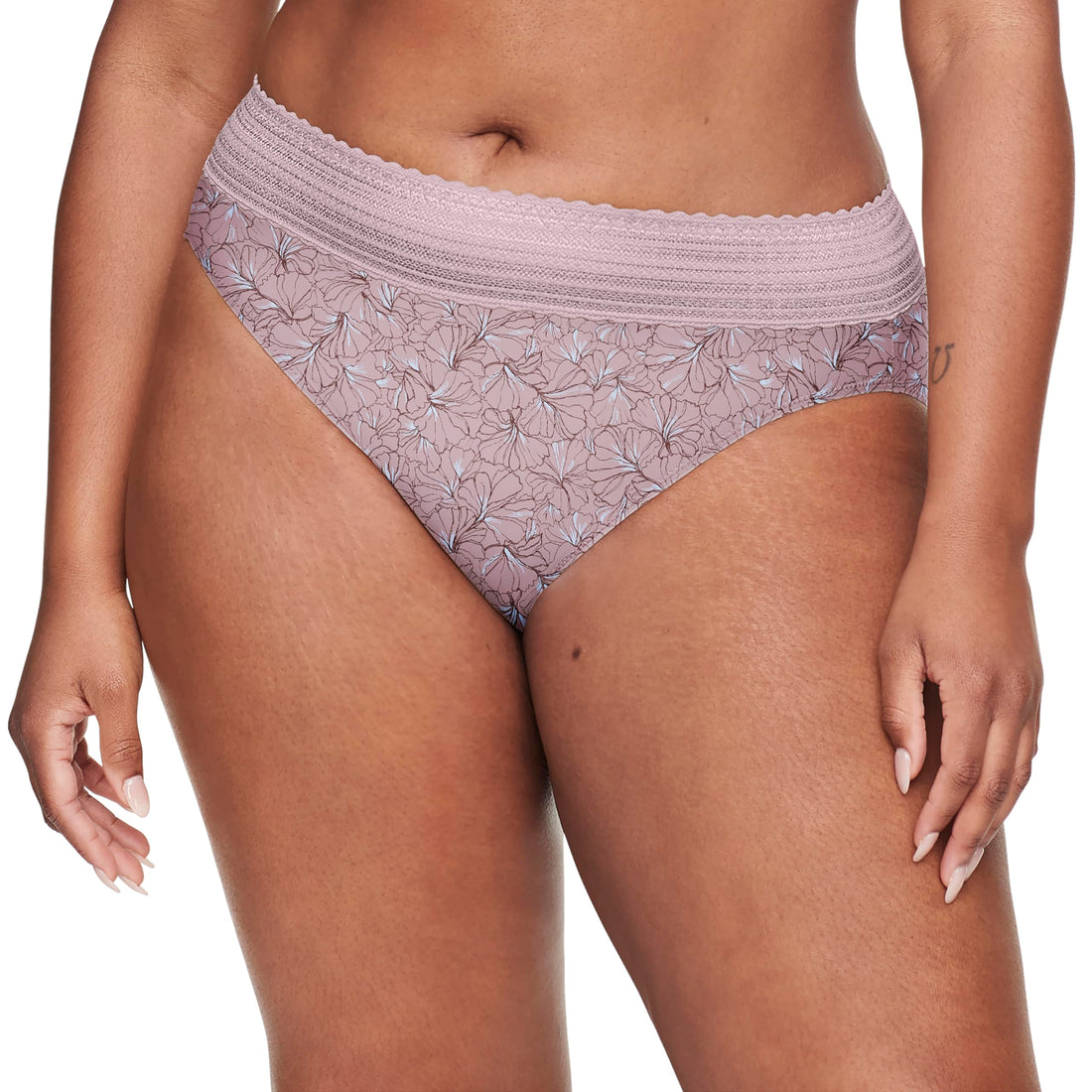 Warner's Women's No Pinching, No Problems Dig-Free Comfort Waist with Lace Microfiber Hi-Cut 5109J