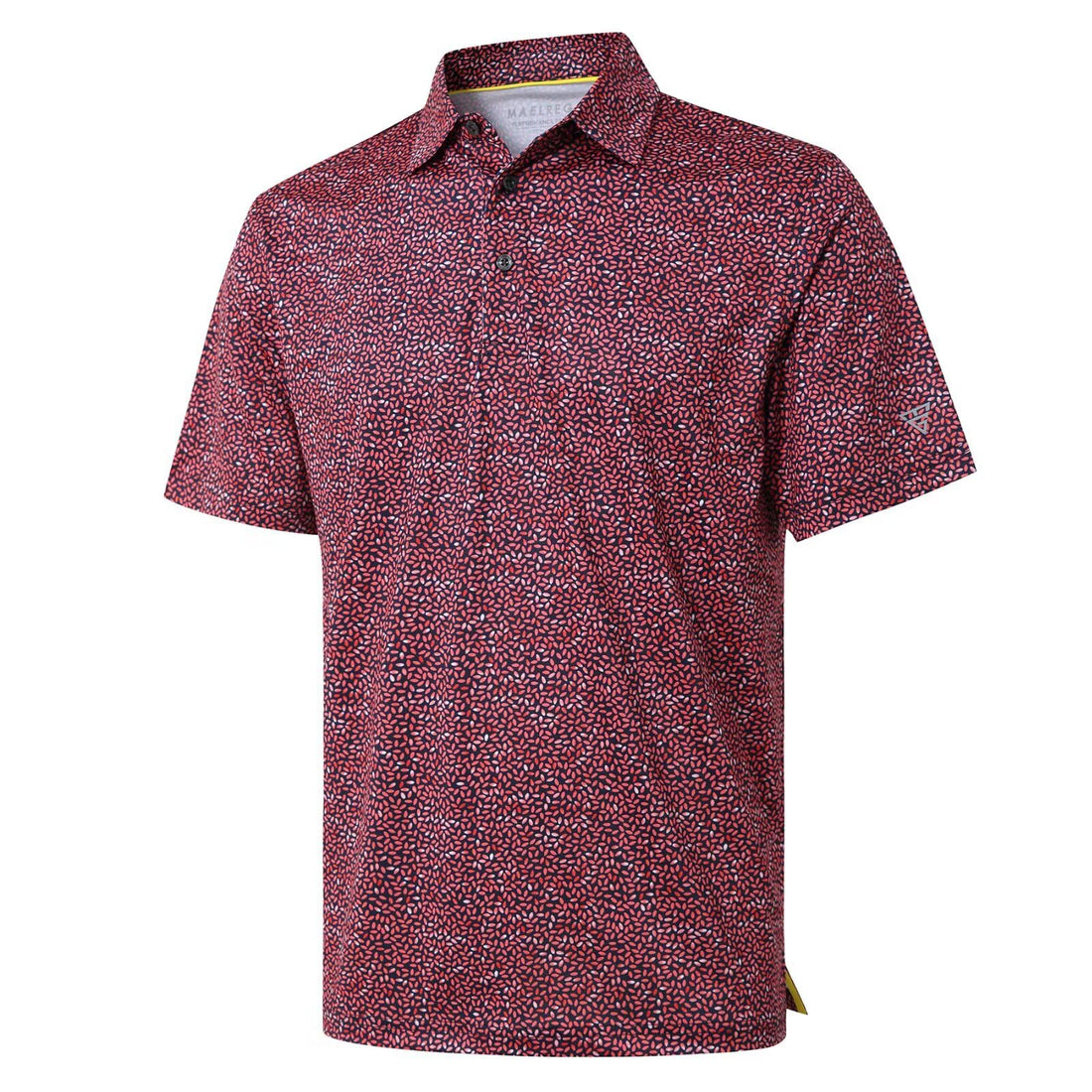 Golf Shirts for Men Dry Fit Short Sleeve Print Performance Moisture Wicking Polo Shirt