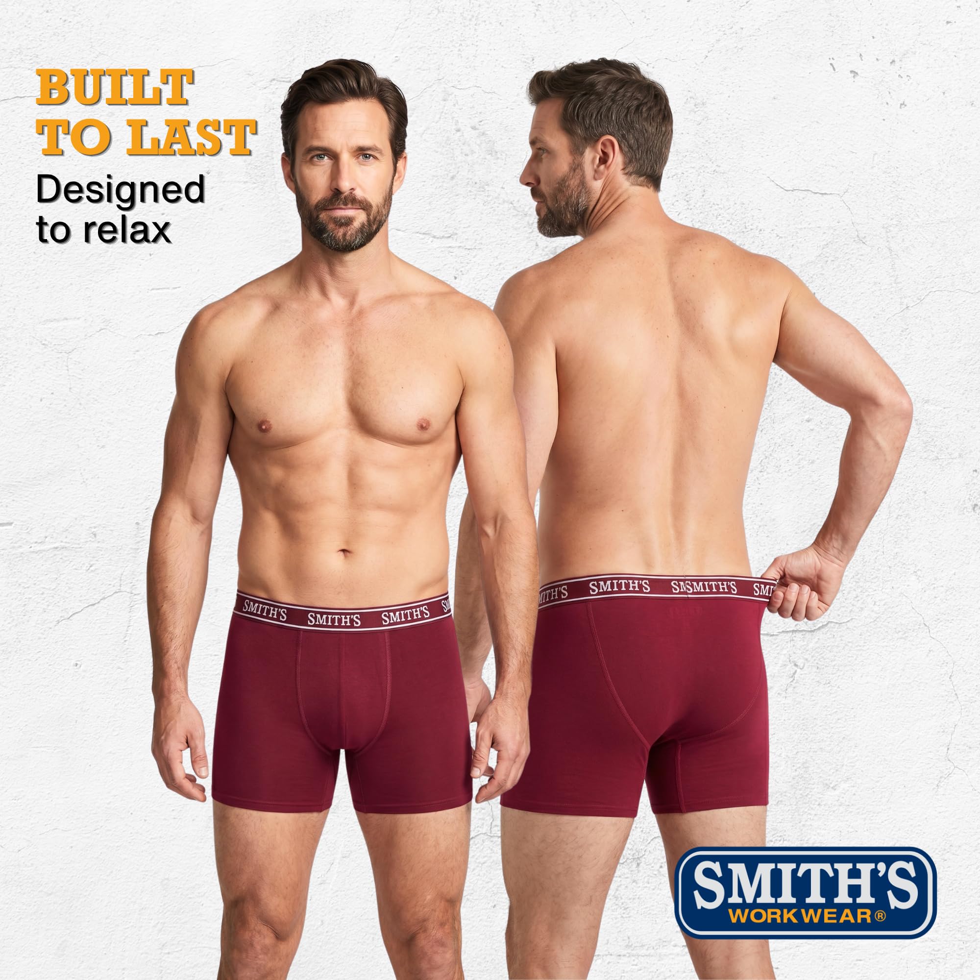 Smiths Mens Underwear 7 Pack Mens Boxer Briefs for Men Soft Cotton Stretch
