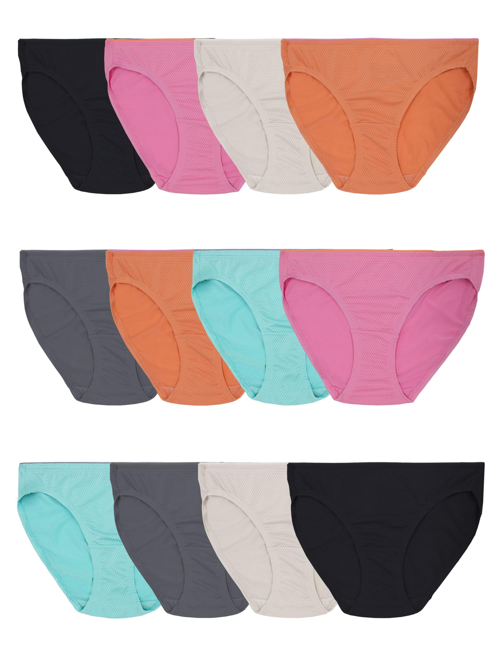 Fruit of the Loom womens Breathable Underwear, Moisture Wicking Keeps You Cool & Comfortable, Available in Plus Size