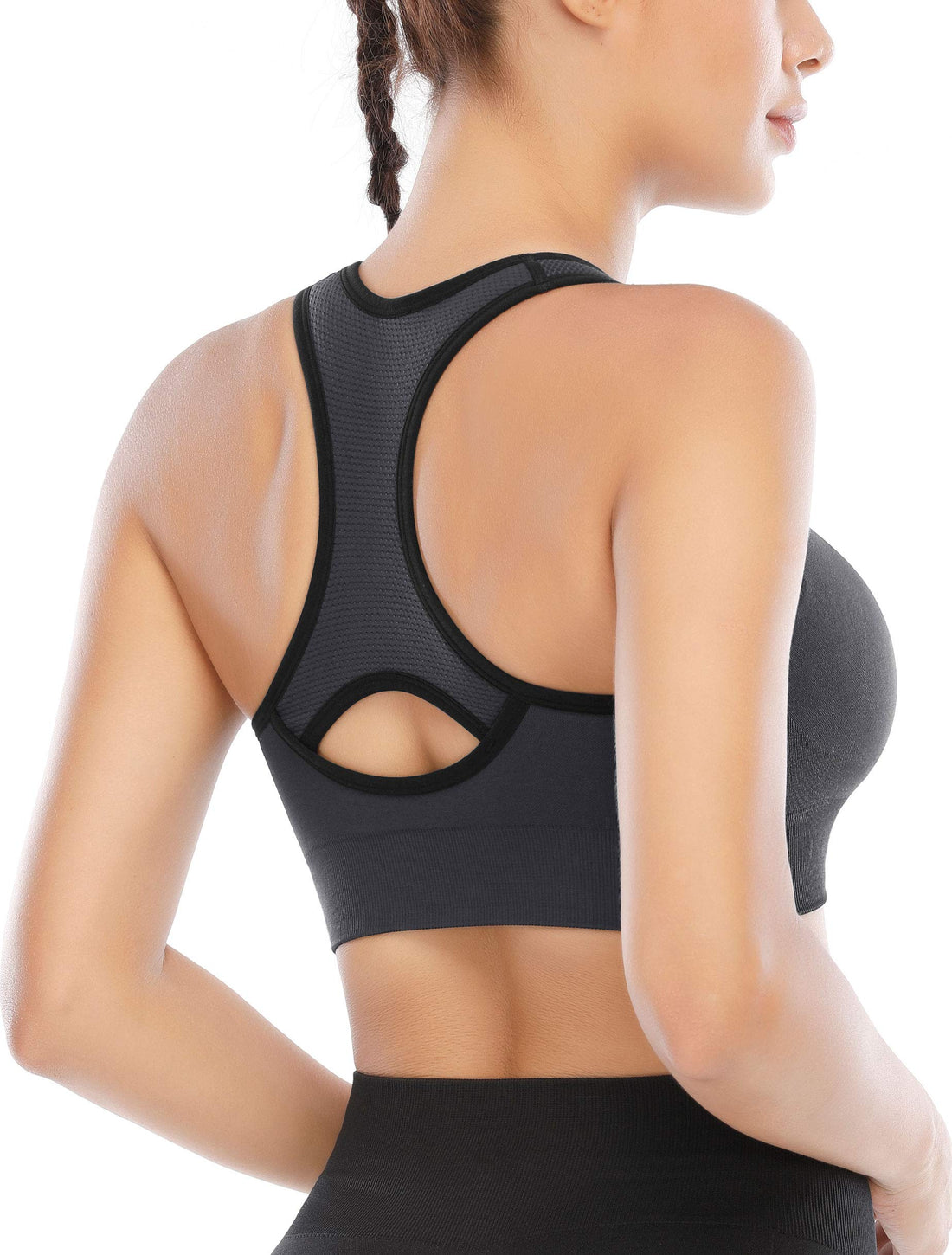 Heathyoga High Impact Sports Bras for Women High Support Padded Sports Bra Pack Racerback Bras for Women Workout Bra Sets