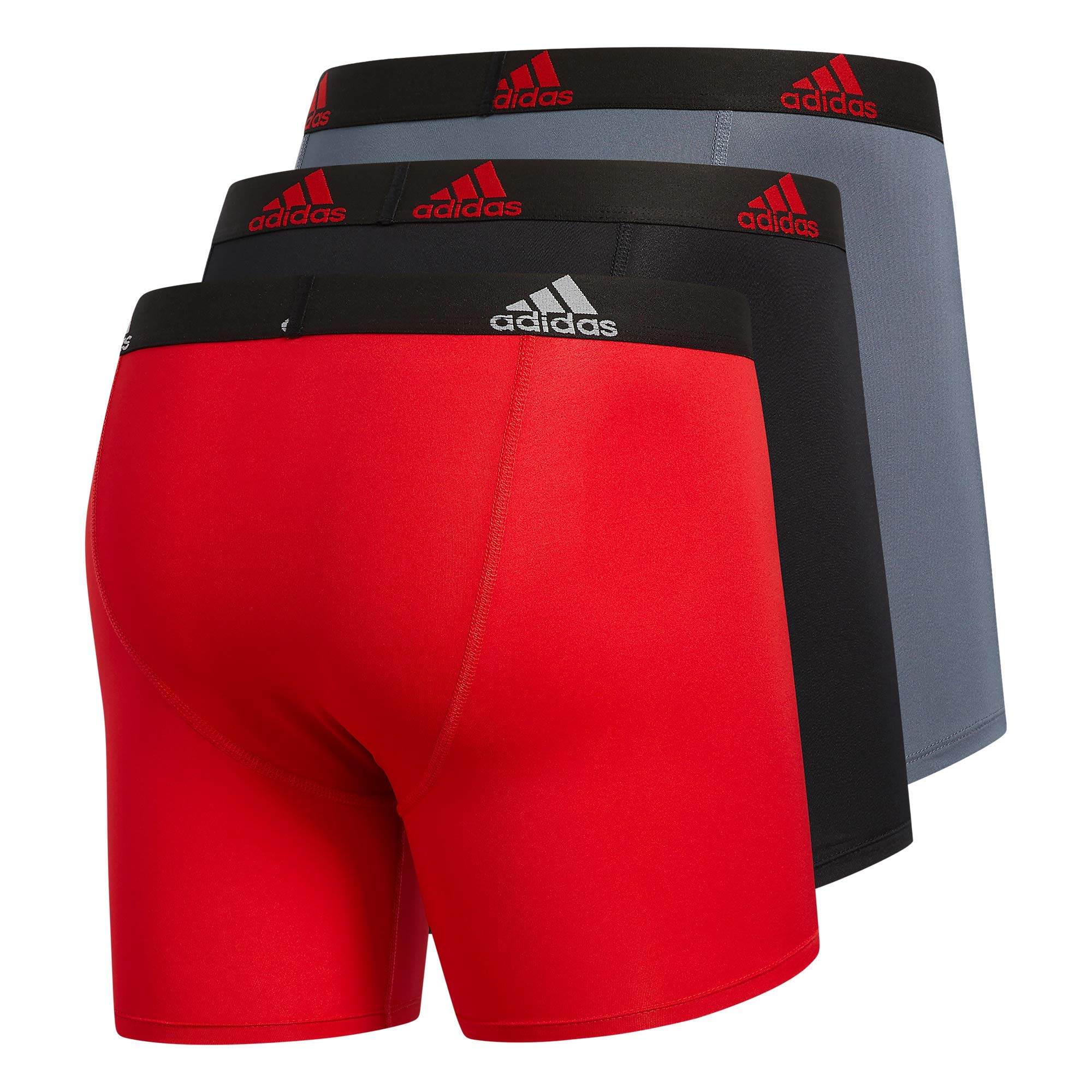 adidas Men's Microfiber Boxer Briefs Underwear (Multipack) Athletic Stretch-Fit