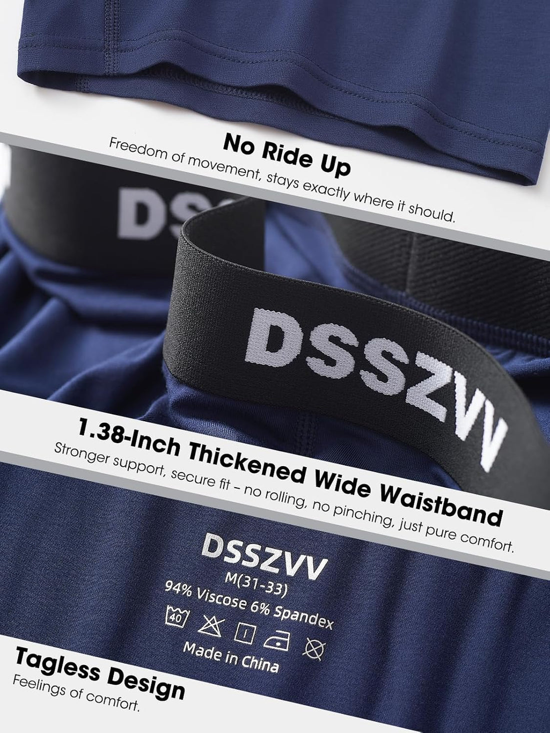 Men's Boxer Briefs Soft Stretch Breathable Underwear for Men 3 Pack Value Comfort No Riding Up