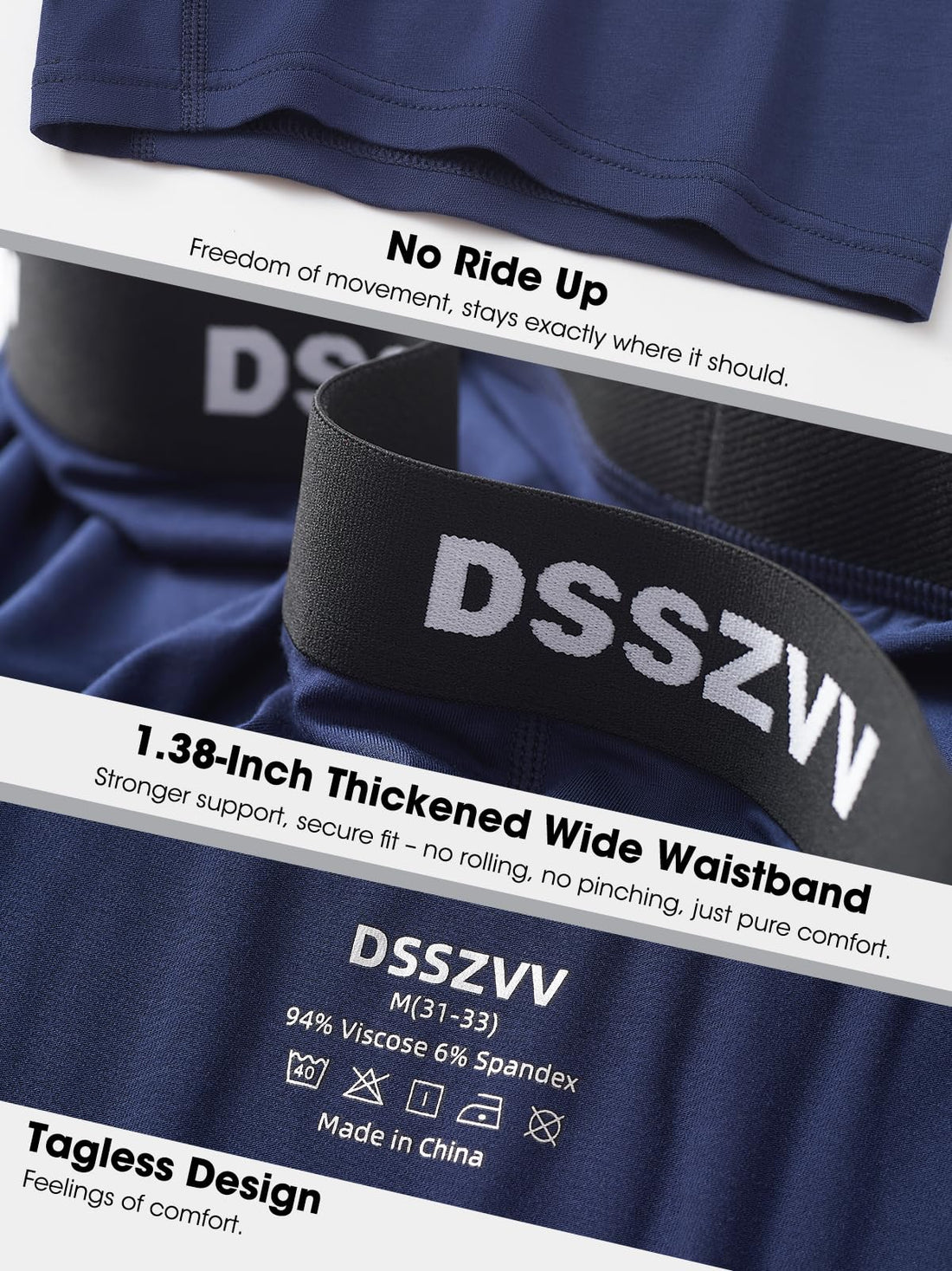 Men's Boxer Briefs Soft Stretch Breathable Underwear for Men 3 Pack Value Comfort No Riding Up