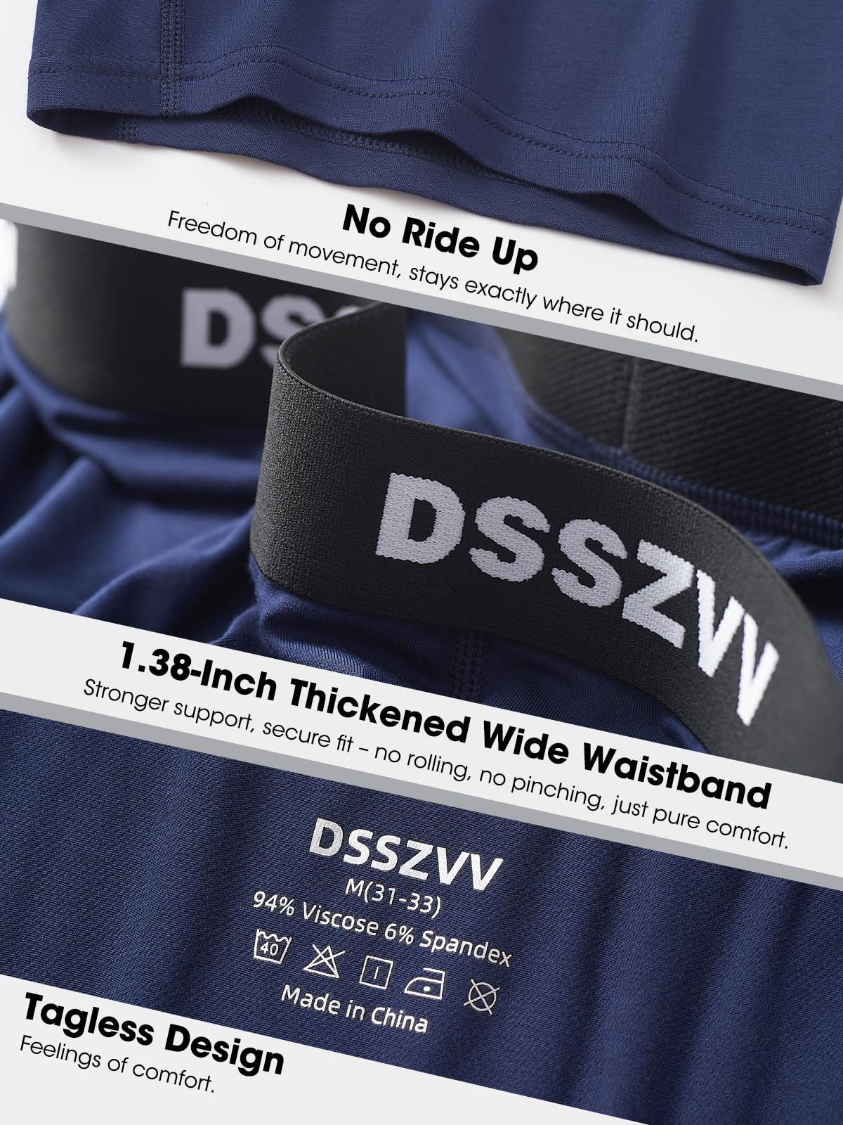 Men's Boxer Briefs Soft Stretch Breathable Underwear for Men 3 Pack Value Comfort No Riding Up
