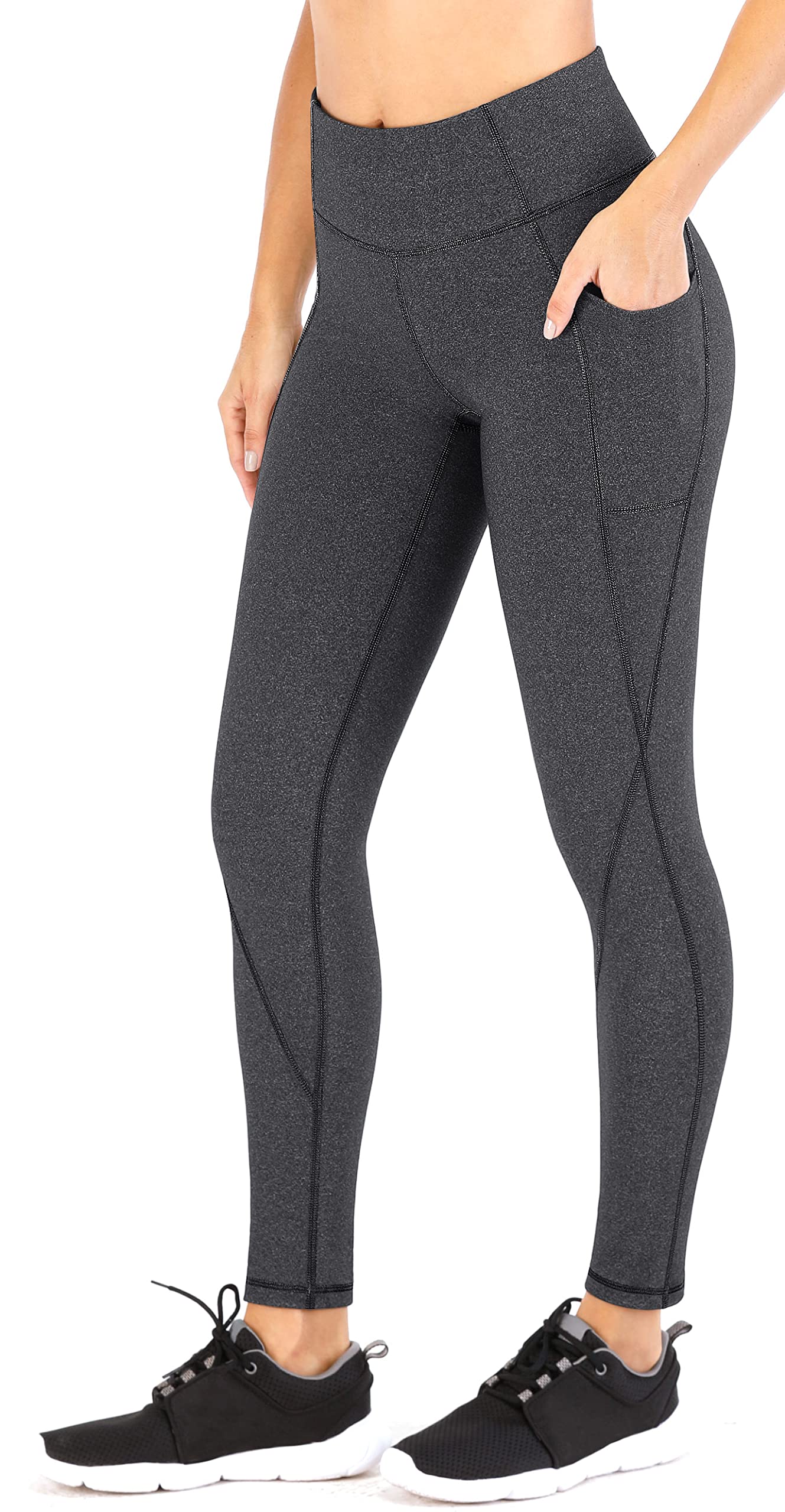 Heathyoga Leggings with Pockets for Women Tummy Control High Waisted Yoga Pants Women Compression Workout Leggings