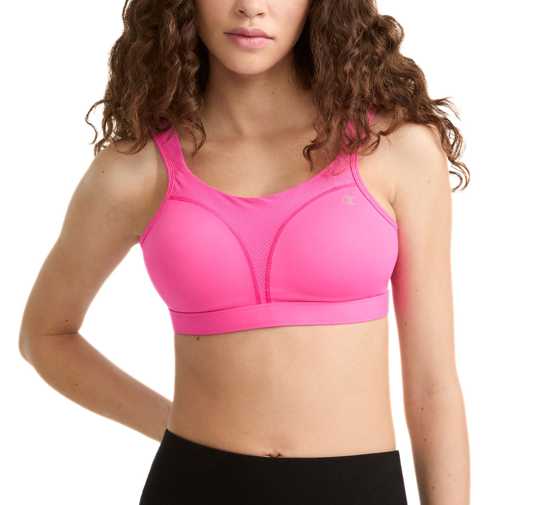 Champion Women's Sports Bra, High-Impact, Maximum Support, Breathable, Moisture-Wicking Fabric