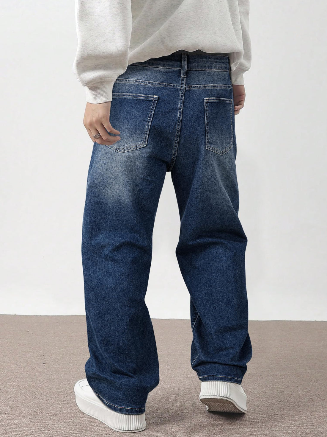 JMIERR Men's Tapered Baggy Jeans - Loose Fit Wide Leg Denim Pants | Vintage Relaxed Loose Fit, Stretch, Wide Leg, Skater Streetwear, 5 Pockets, Casual Carpenter Jean, Hip Hop,Loose Fit,Outfit