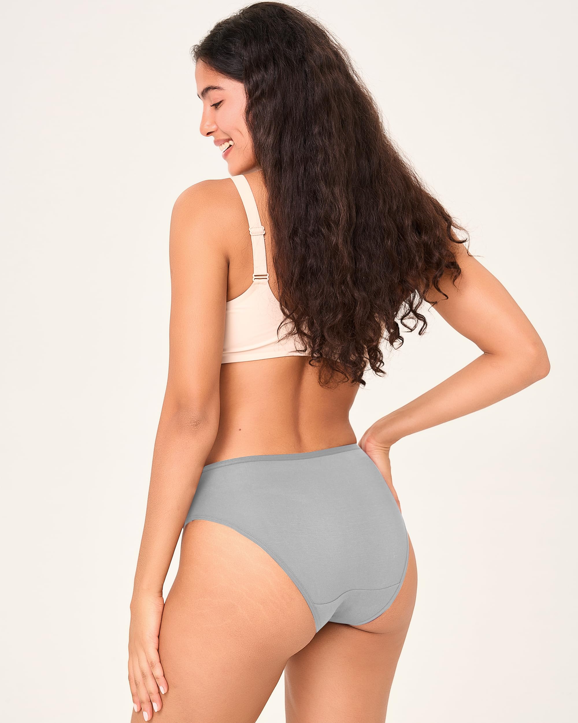BAMBOO COOL Women's Underwear Briefs for Women Lightweight Ladies Panties Moisture-Wicking Stretchy Soft Breathable 5-pack