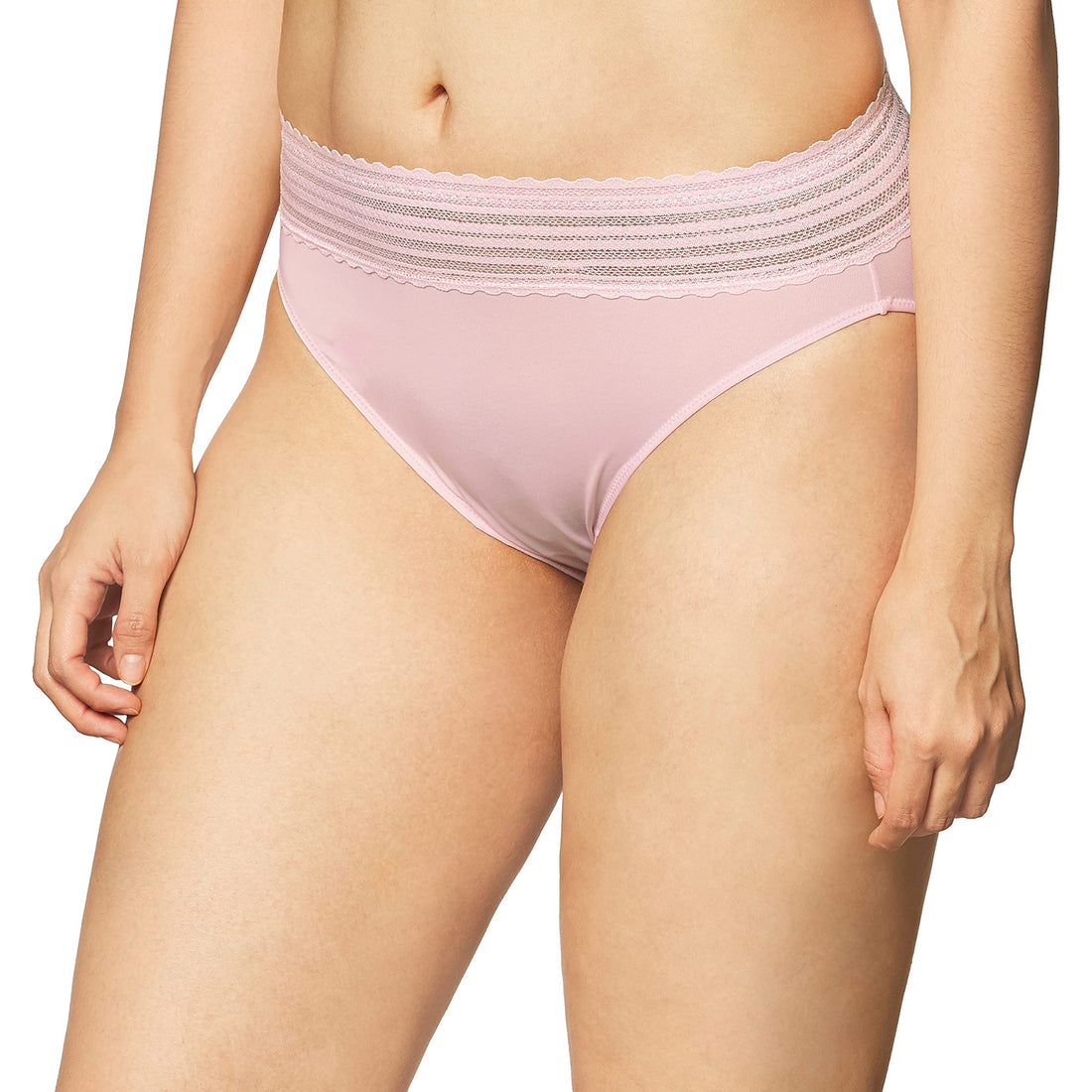 Warner's Women's No Pinching, No Problems Dig-Free Comfort Waist with Lace Microfiber Hi-Cut 5109J