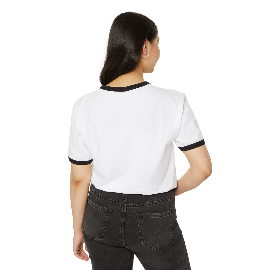 Keep Showing Up Ringer T-Shirt — Motivational Graphic Tee Printify