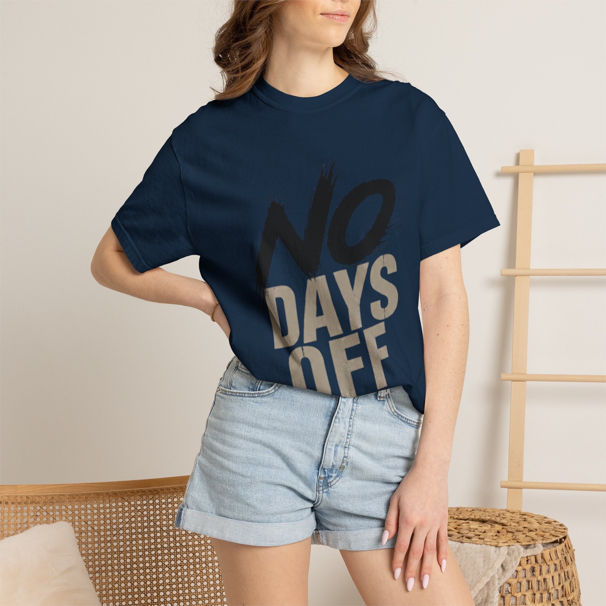 No Days Off T-Shirt — Motivational Fitness Tee for Workout & Training Printify