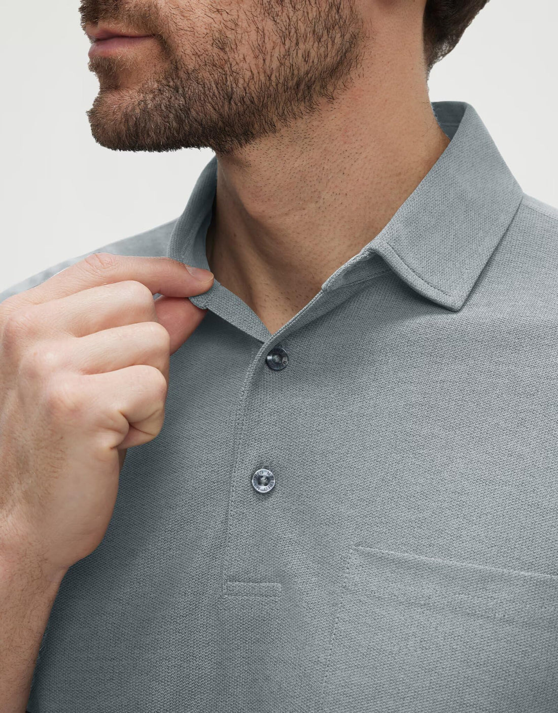 M MAELREG Golf Shirts for Men Heather Pocket Lightweight Moisture Wicking Cllared Stretch Mens Polo Shirts Short Sleeve