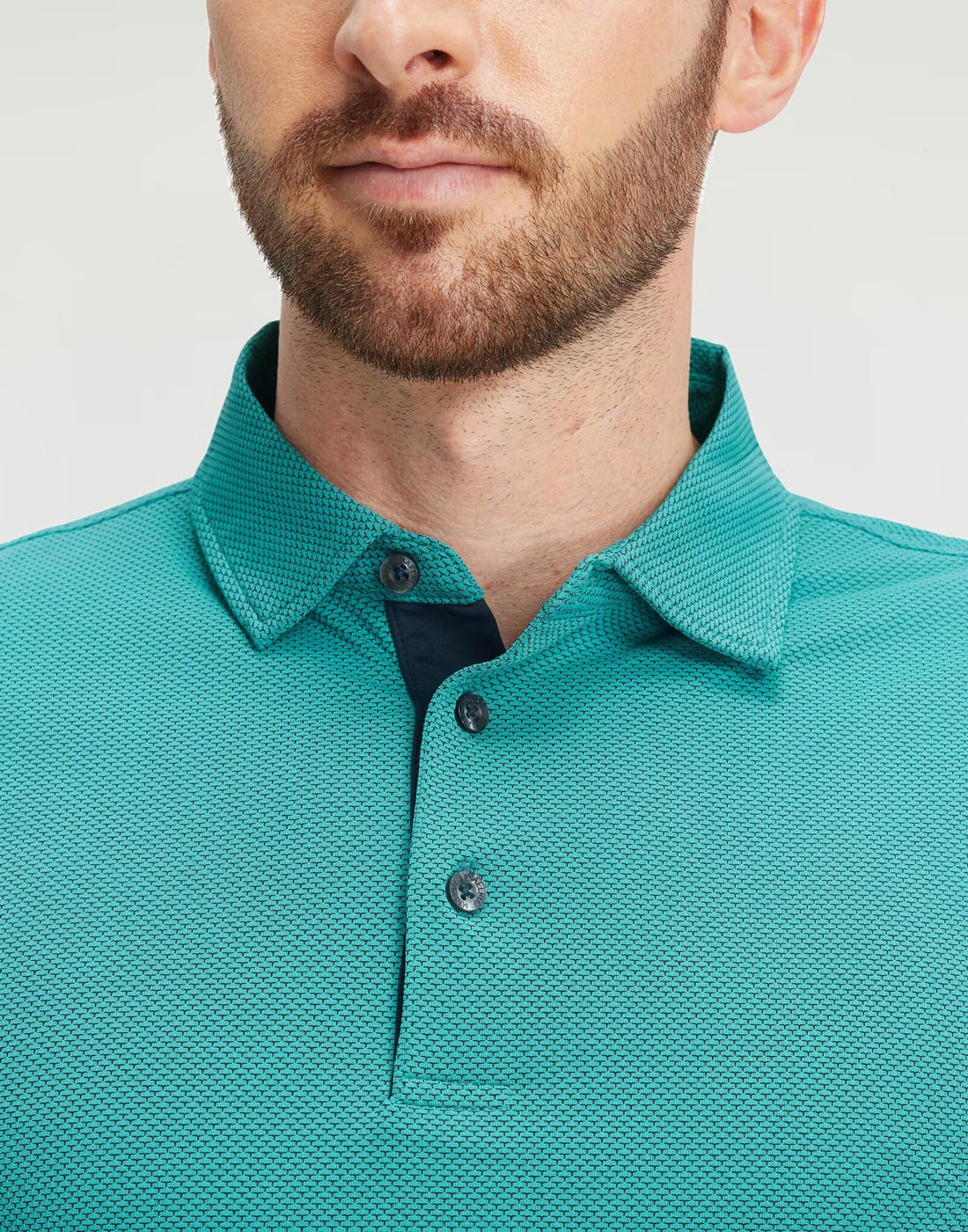 M MAELREG Mens Golf Shirts Short Sleeve Performance Moisture Wicking Dry Fit Collared Jacquard Polo Shirts for Men