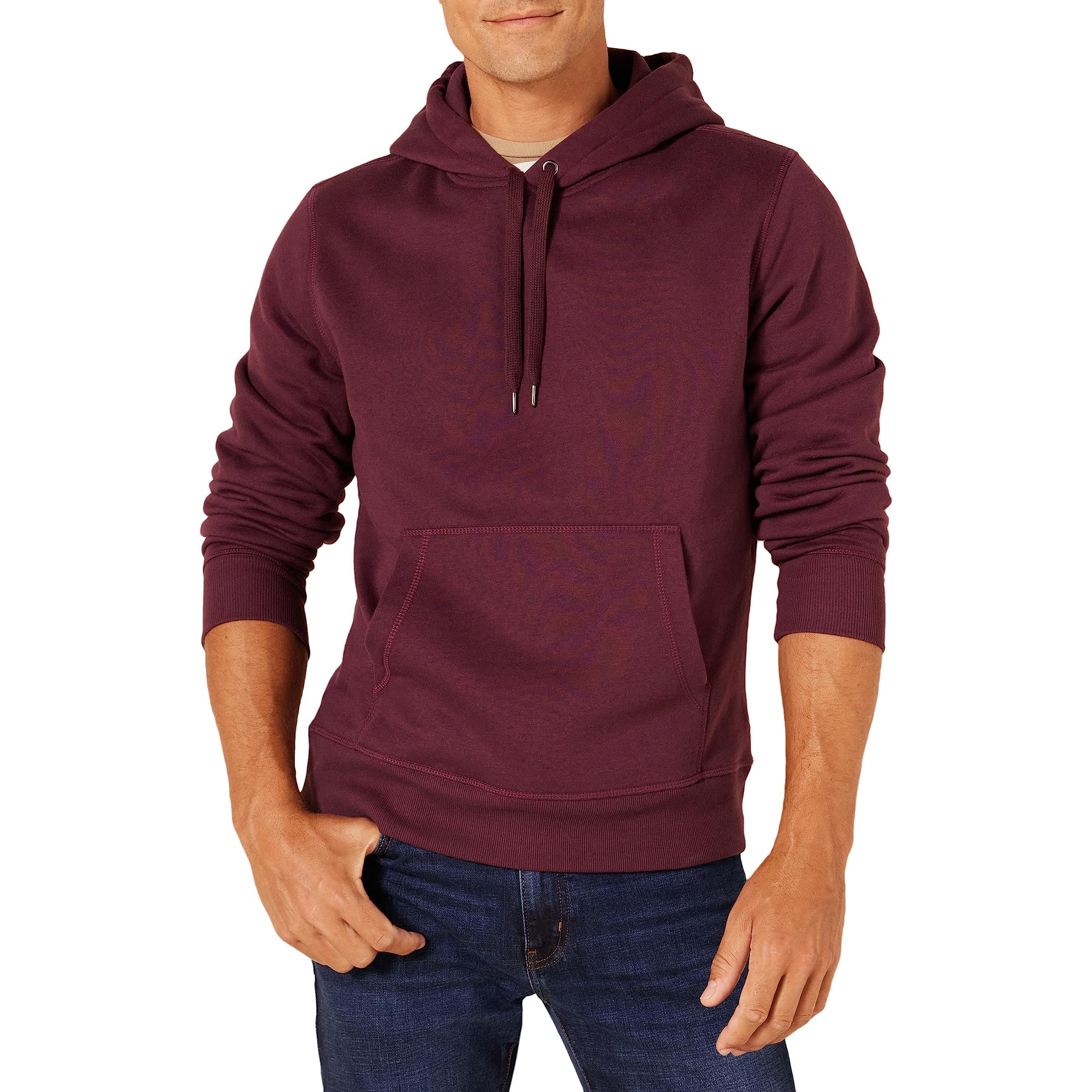 Amazon Essentials mens Fleece Pullover Hooded Sweatshirt