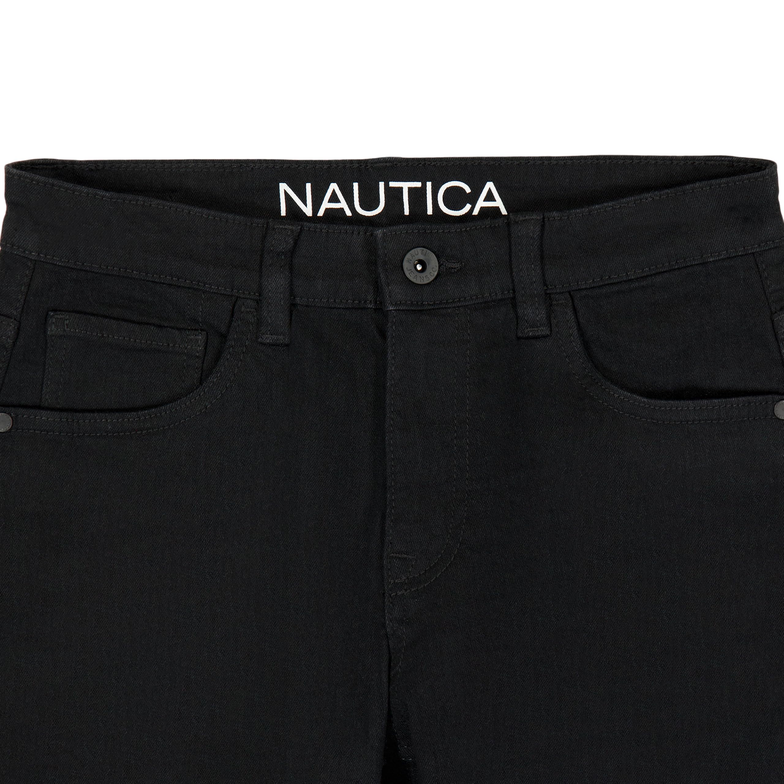 Nautica Boys' Classic Fit Straight Leg Denim Jeans, 5-Pocket Style, Zipper Fly & Button Closure
