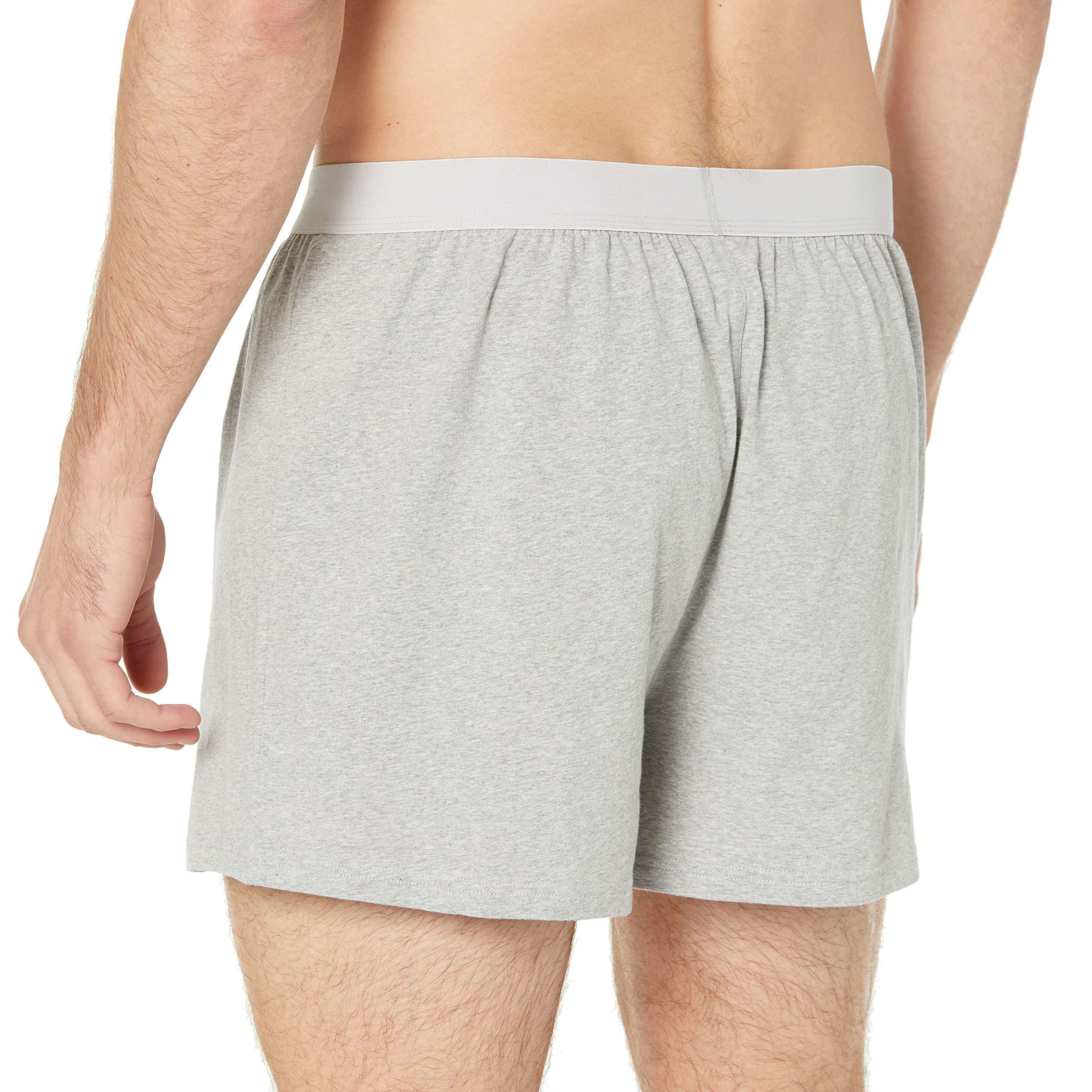 Amazon Essentials Men's Breathable Cotton Jersey Boxer Shorts, Soft Relaxed Fit for All-Day Comfort, Pack of 5