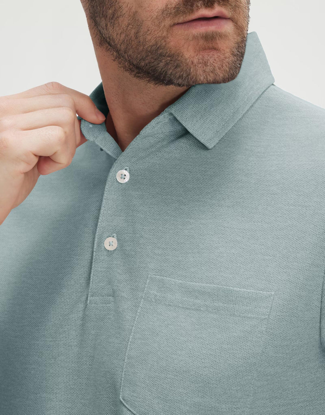 M MAELREG Golf Shirts for Men Heather Pocket Lightweight Moisture Wicking Cllared Stretch Mens Polo Shirts Short Sleeve