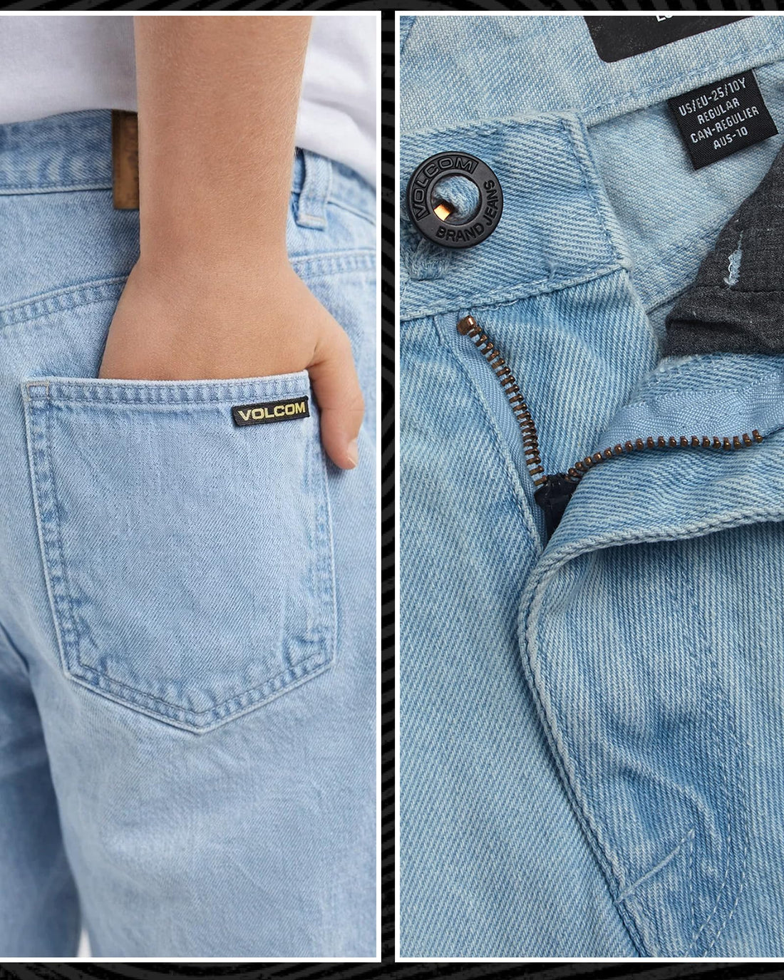 Volcom Boys' Regular Fit Pull-On Denim Jeans, 5-Pocket Style | Relaxed Comfort That Moves with Growing Kids, a Classic Timeless Look for School, Weekends or Everyday Wear