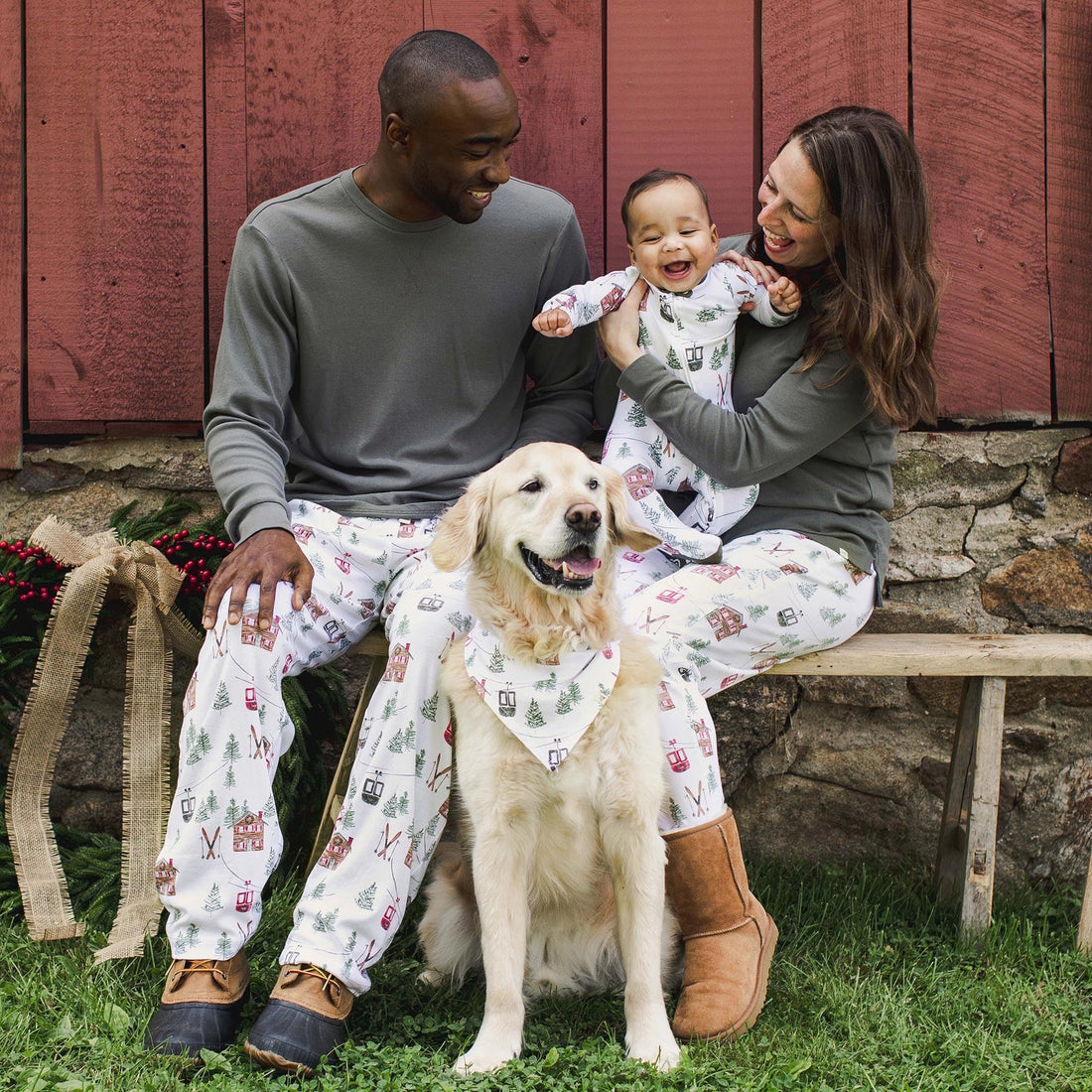 Burt's Bees Baby Matching Family Jammies, Organic Cotton, Holiday Pajamas