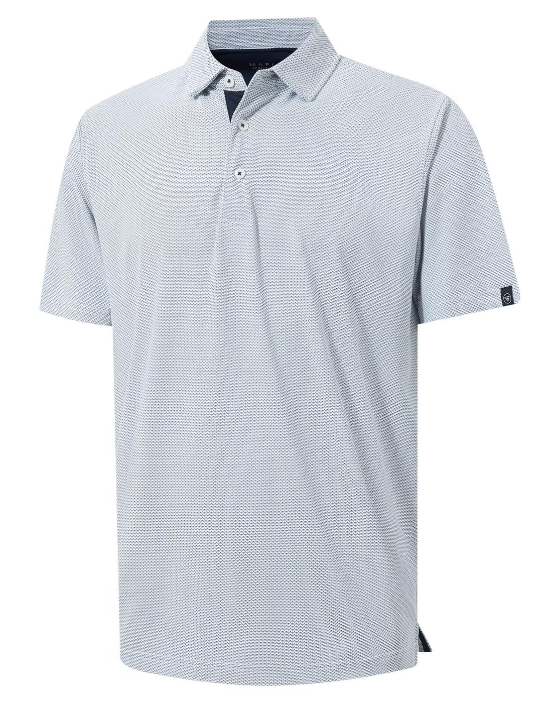 M MAELREG Mens Golf Shirts Short Sleeve Performance Moisture Wicking Dry Fit Collared Jacquard Polo Shirts for Men