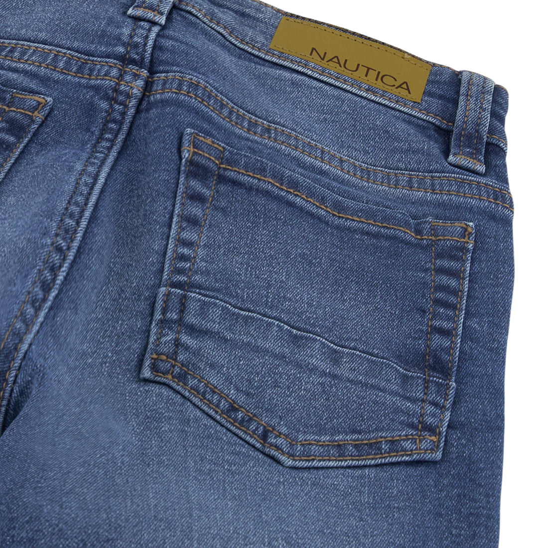 Nautica Boys' Classic Fit Straight Leg Denim Jeans, 5-Pocket Style, Zipper Fly & Button Closure