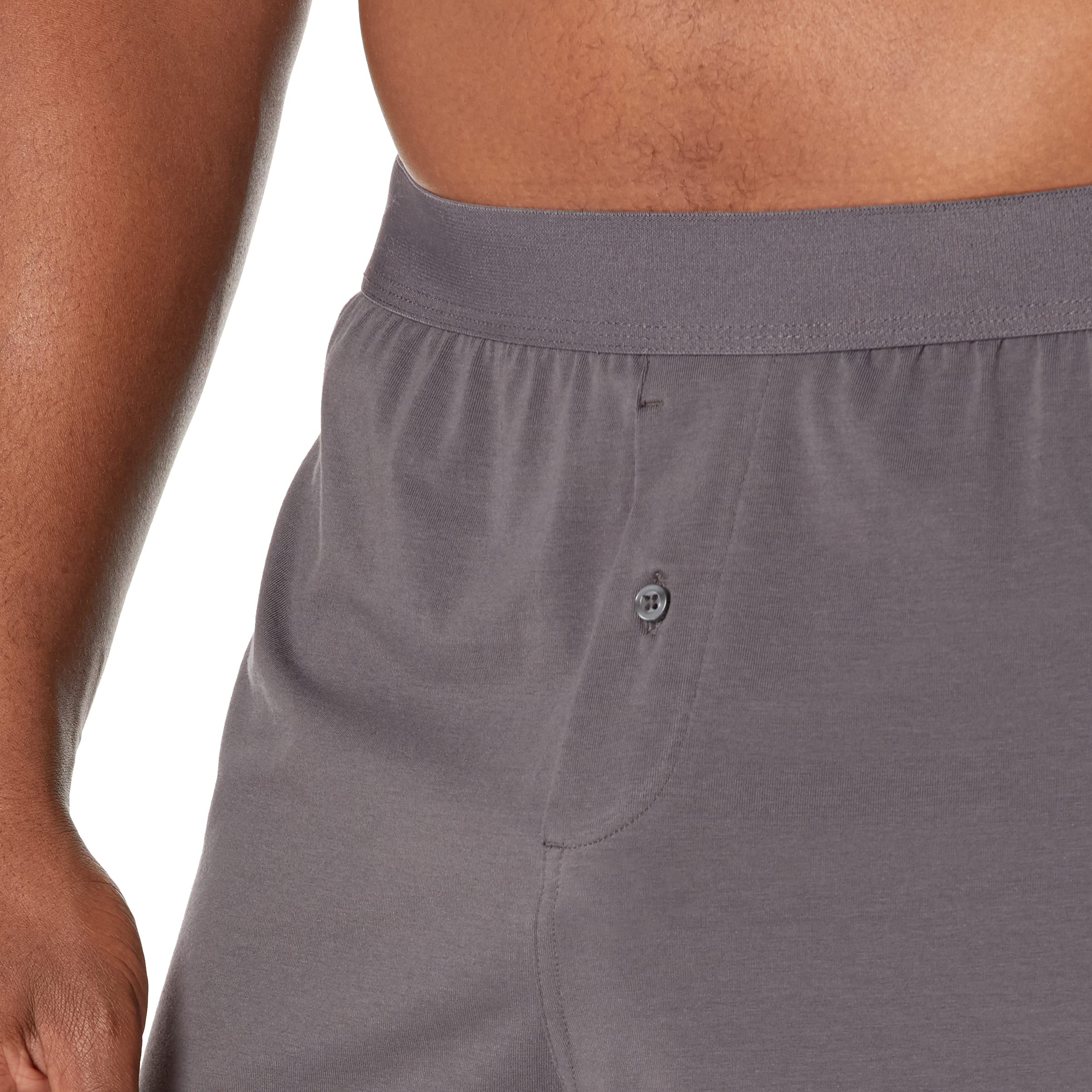 Amazon Essentials Men's Breathable Cotton Jersey Boxer Shorts, Soft Relaxed Fit for All-Day Comfort, Pack of 5