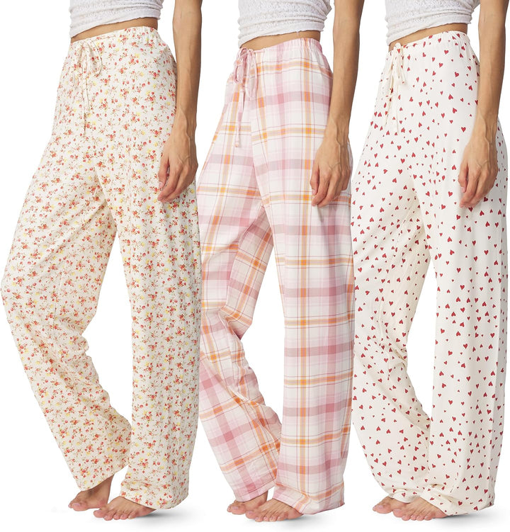 Ultra Performance Pajama Pants Women 3 Pack Soft PJ Lounge Pajama Pants