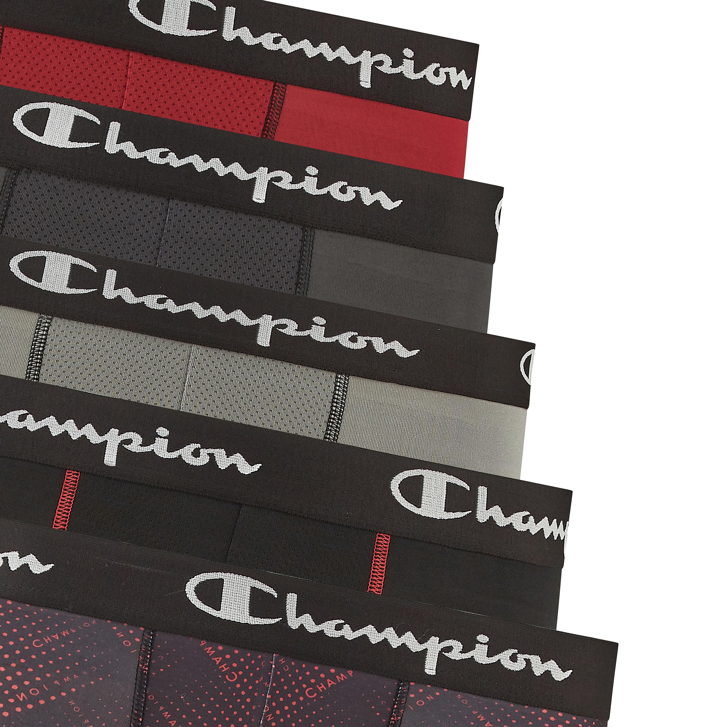 Champion Men's Performance Boxer Brief-5 Pack- With Moisture-wicking, Odor Control, Mesh Pouch & No Ride-up Fit (S–xl)