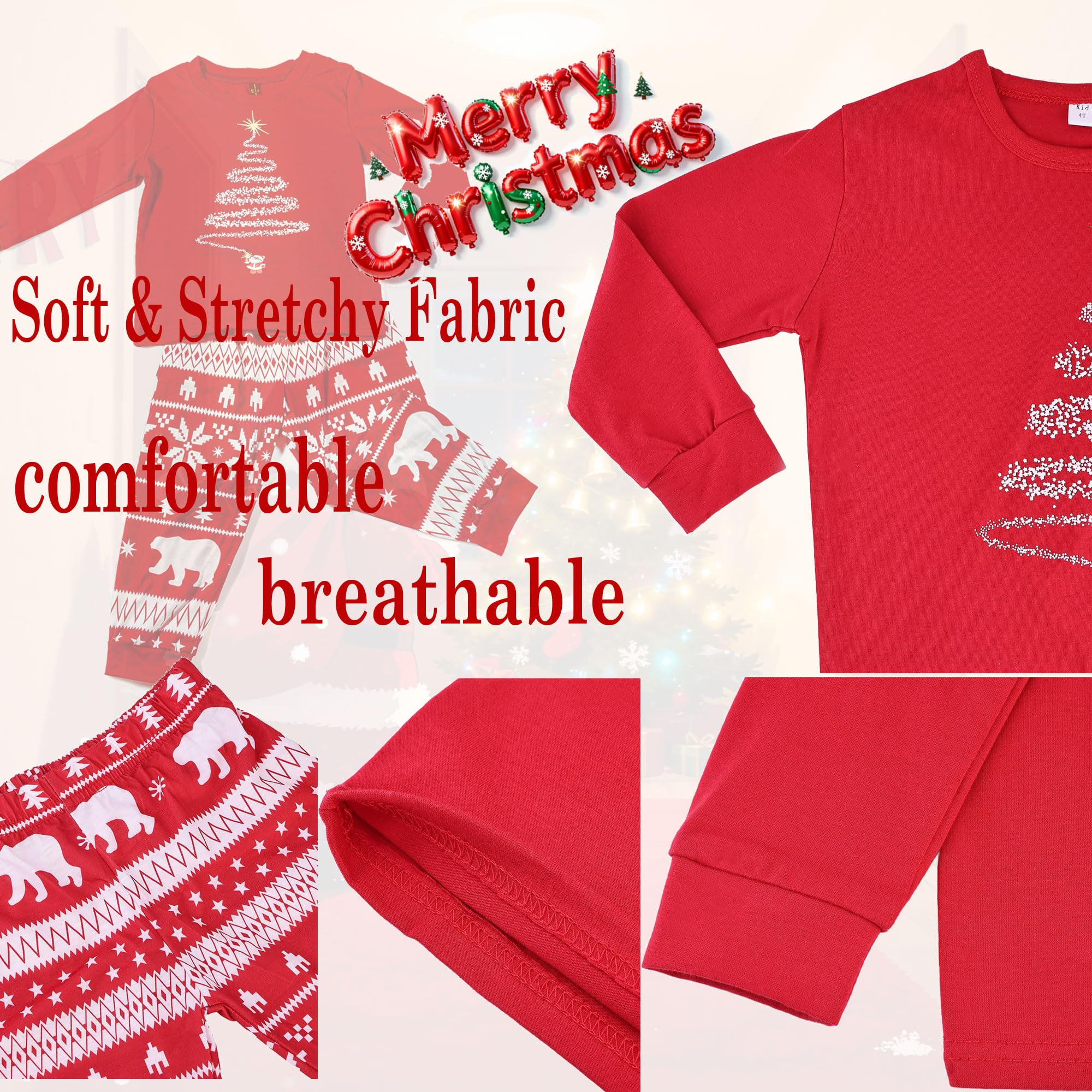 Family Christmas Pajamas Matching sets,Matching Christmas Pajamas Set for family,Womens Sleepwear, Xmas PJS Set