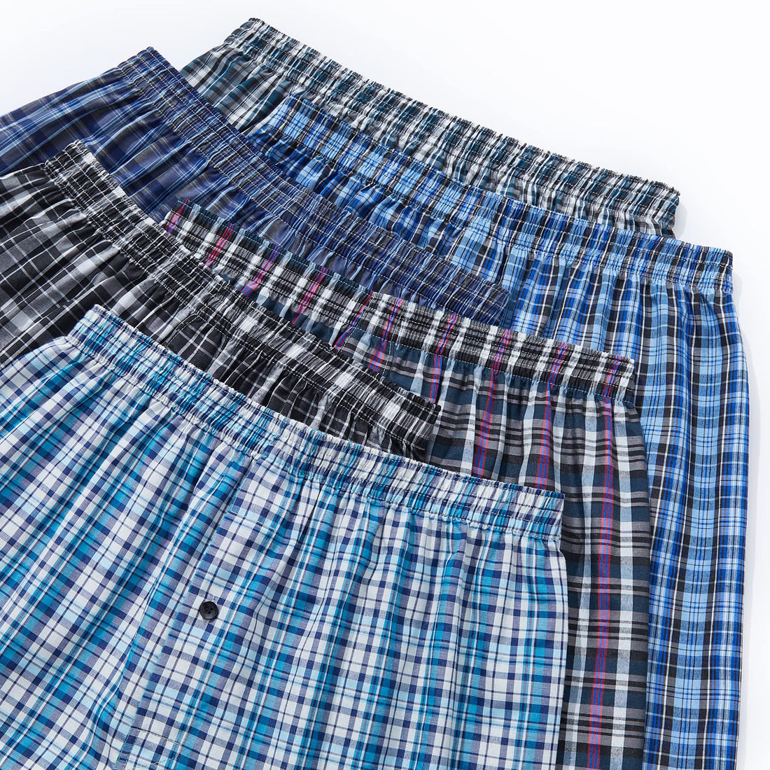 JupiterSecret Men's Underwear Woven Boxers for Men Pack Cotton Boxer Shorts Elastic Waistband