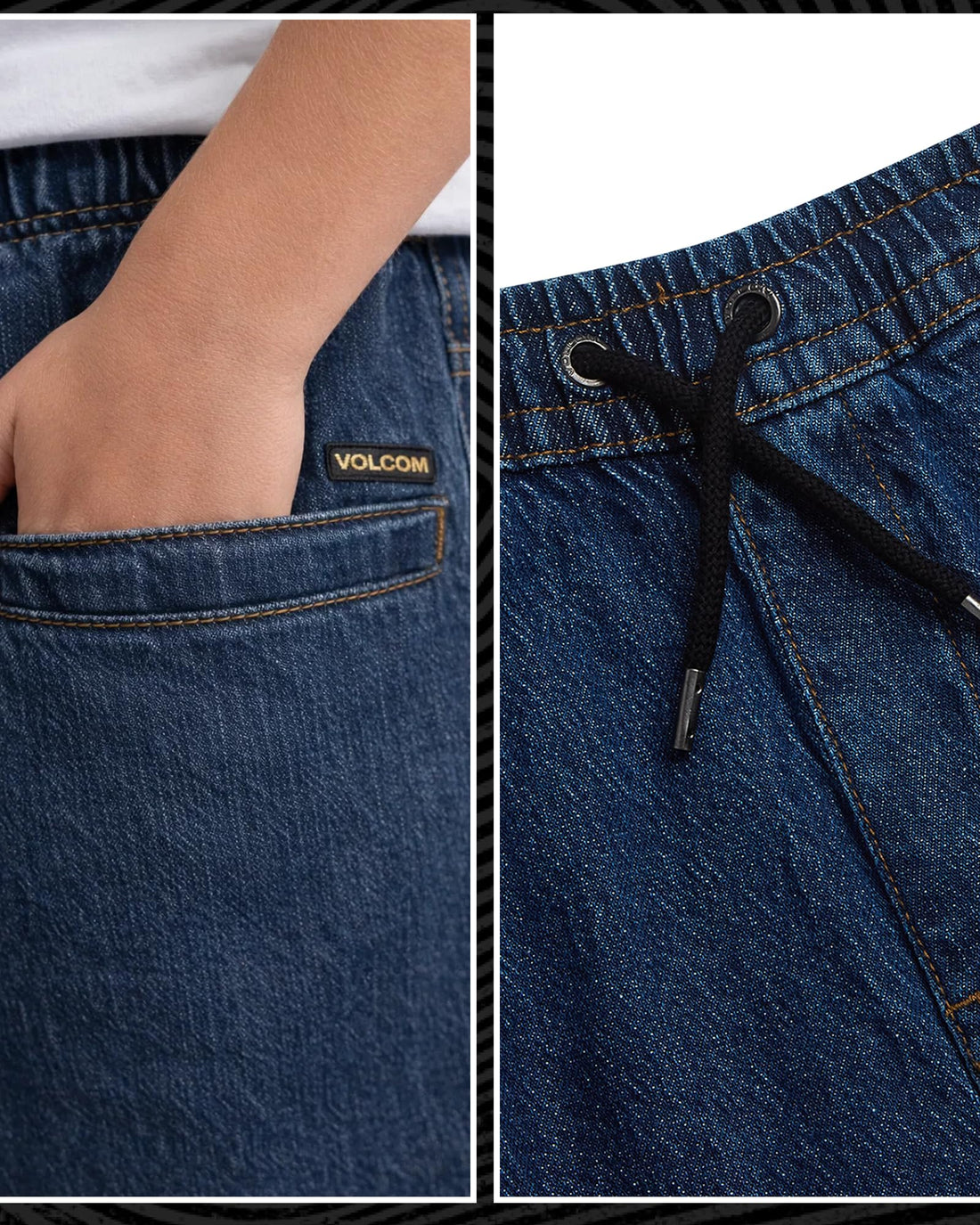 Volcom Boys' Regular Fit Pull-On Denim Jeans, 5-Pocket Style | Relaxed Comfort That Moves with Growing Kids, a Classic Timeless Look for School, Weekends or Everyday Wear