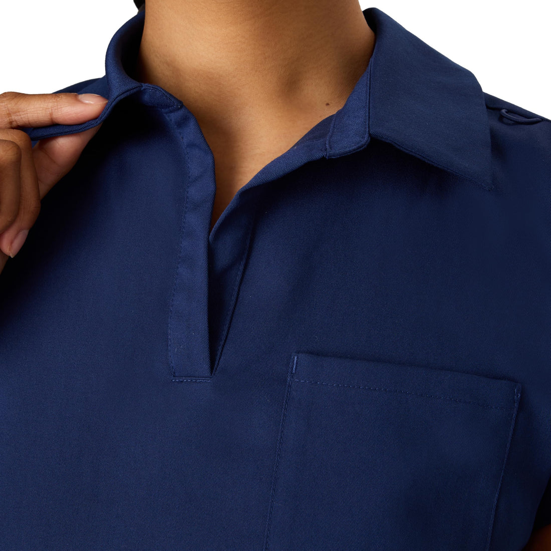 Hanes Women's Scrubs Top, Premium Polo V-Neck Moisture-Wicking Odor Control Women's Shirt