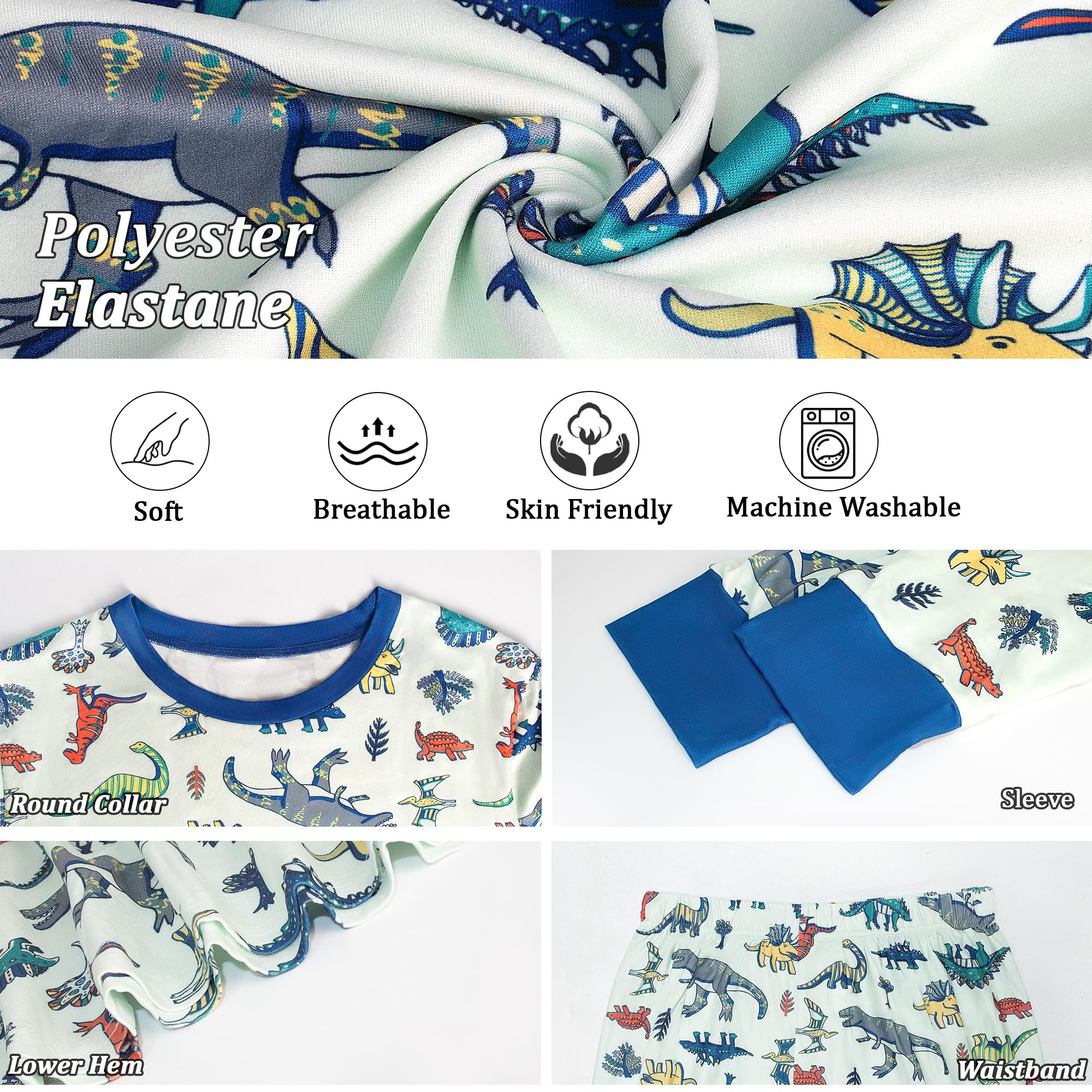 HYCLES Family Matching Pajama Sets, Long Sleeve Sleepwear Pjs