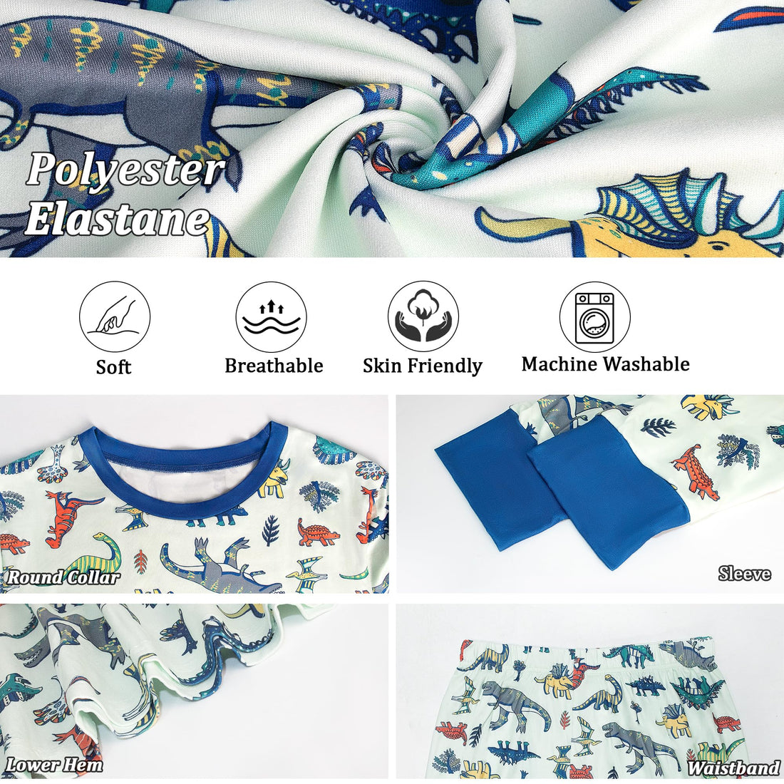 HYCLES Family Matching Pajama Sets, Long Sleeve Sleepwear Pjs