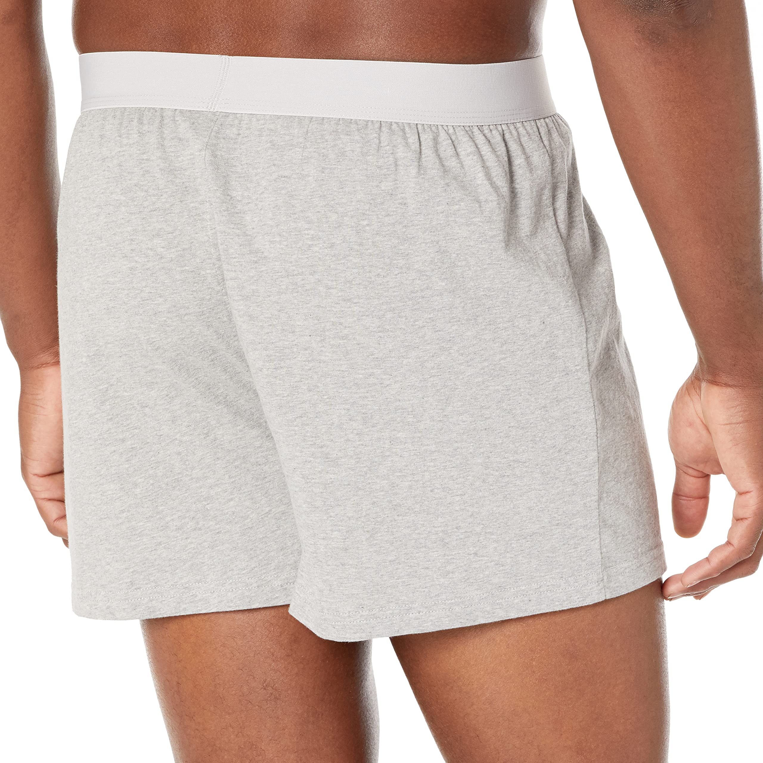 Amazon Essentials Men's Breathable Cotton Jersey Boxer Shorts, Soft Relaxed Fit for All-Day Comfort, Pack of 5