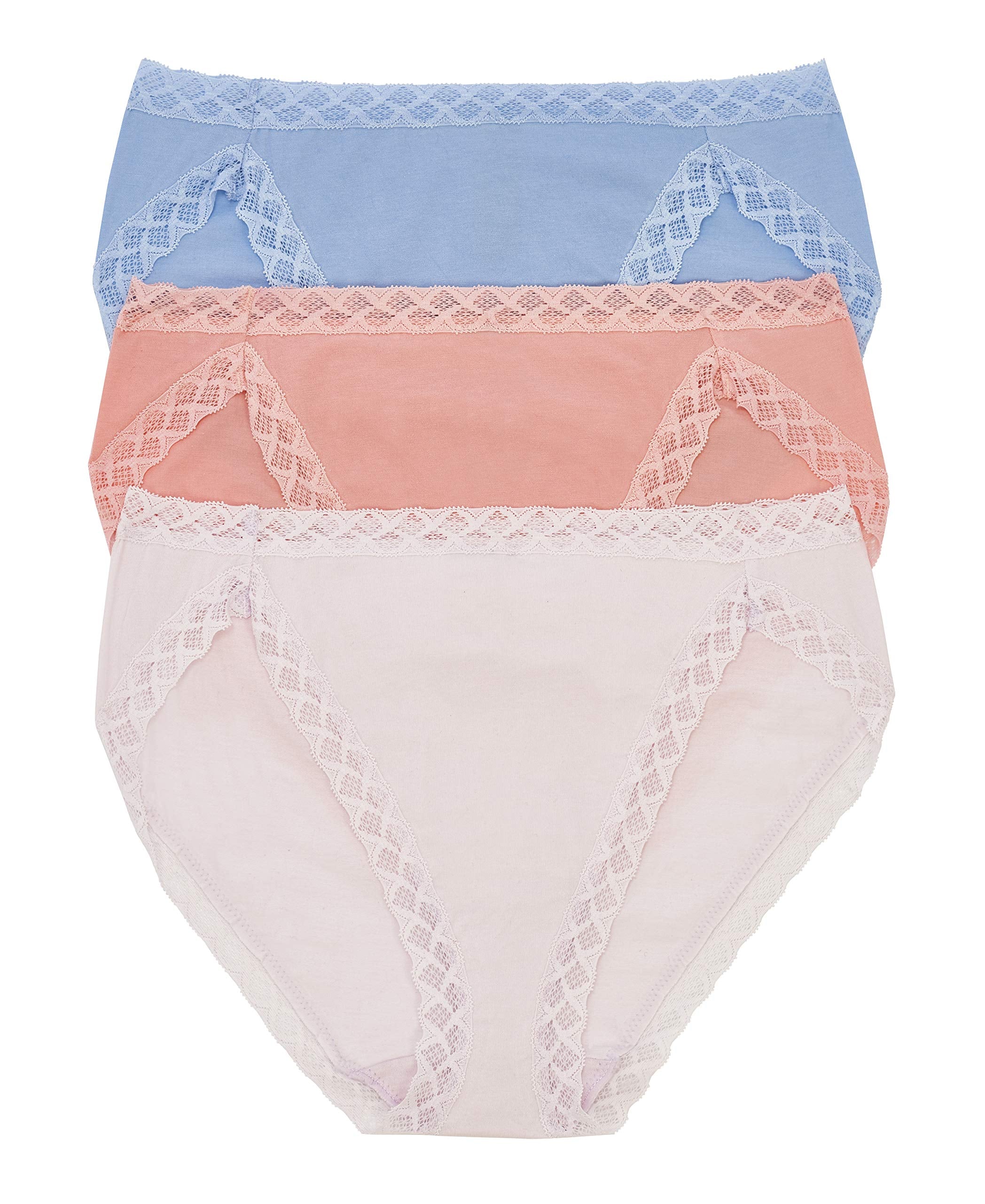 Natori Women's Pima Bliss French Cut Briefs 3 Pack