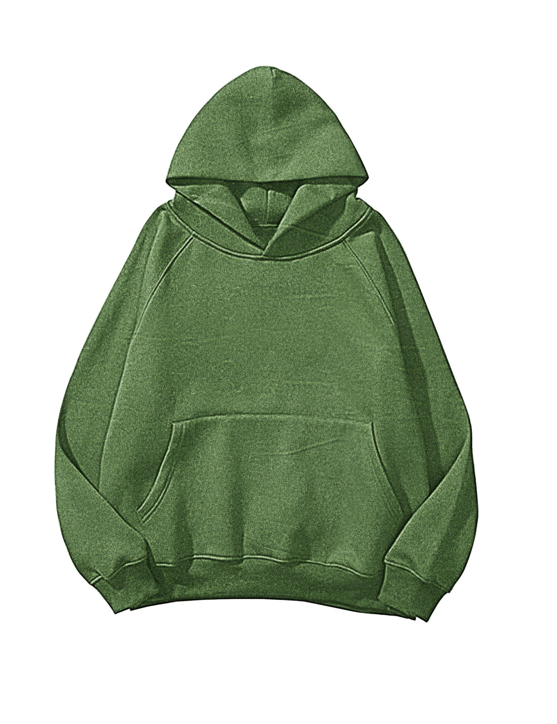 Lauweion Women Solid Basic Fleece Letter Loose Hoodie Sweatshirt Long Sleeve Kangaroo Pocket Drop Shoulder Pullovers Top