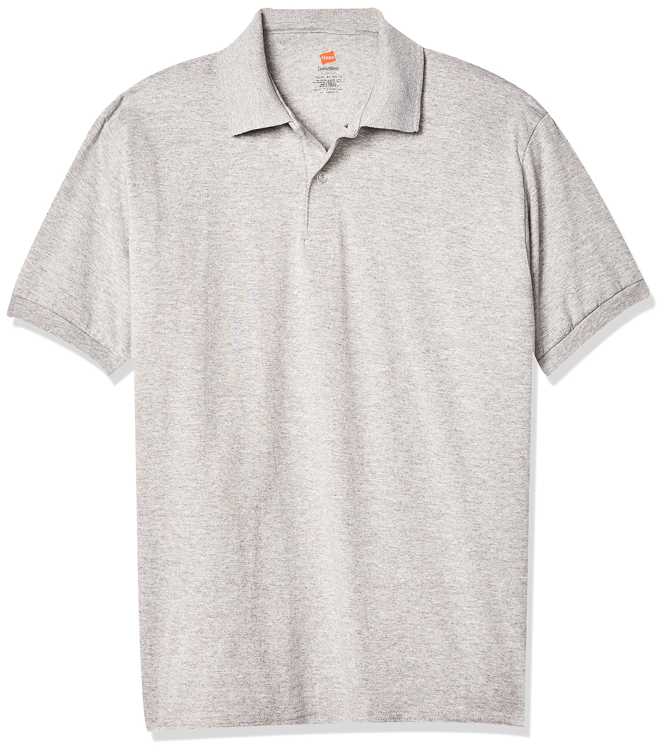 Hanes Boys' Short Sleeve Eco Smart Jersey Polo