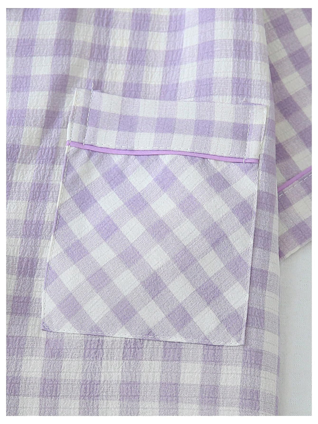 Verdusa Pajamas Sets 2 Piece Gingham Cute Button Down Shirts with Shorts